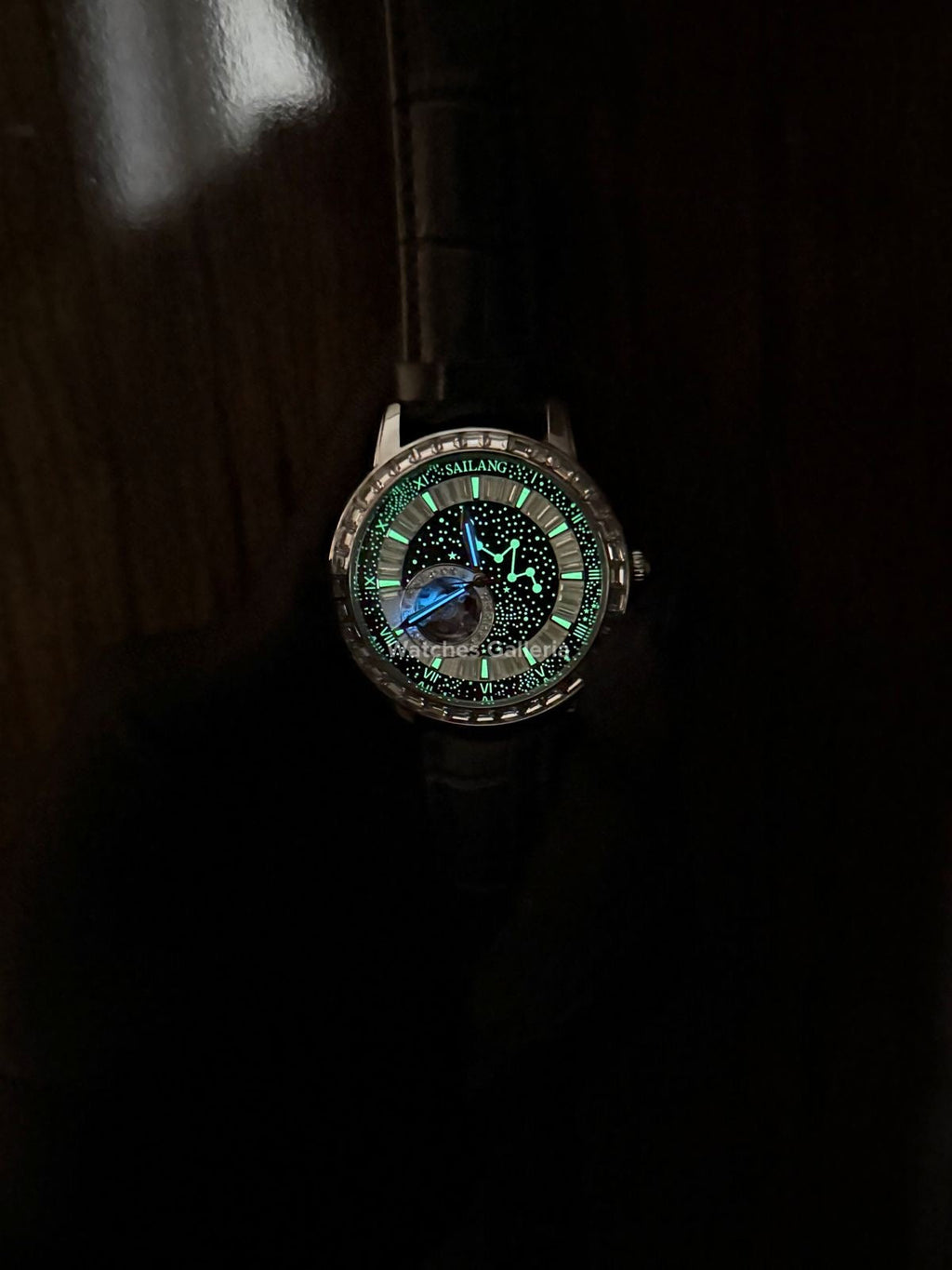 Sailang Open Heart Watch Automatic (Black) 6603B Watches Galleria