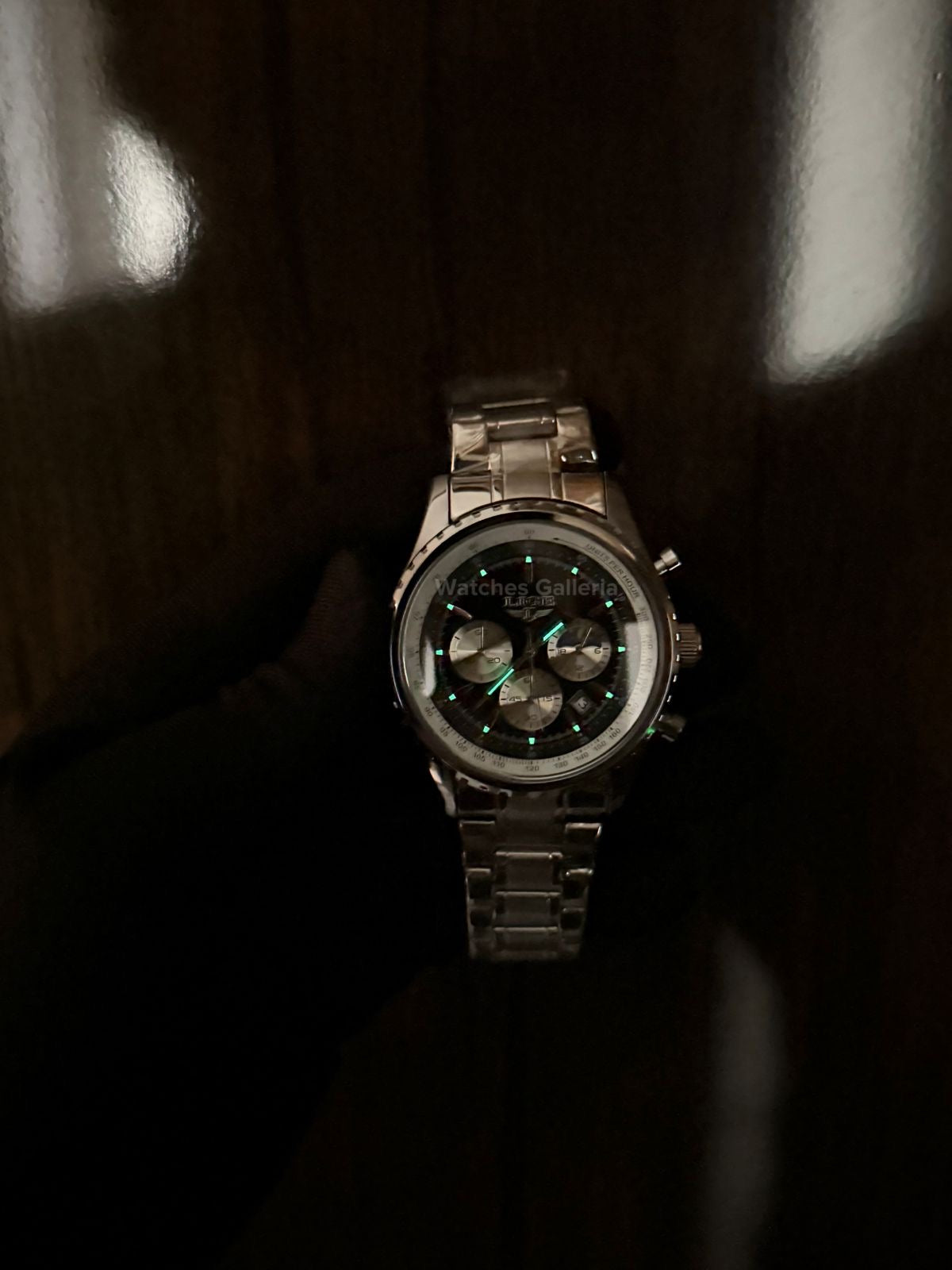 Lige Chronograph Quartz (Black) Lige8989 Watches Galleria