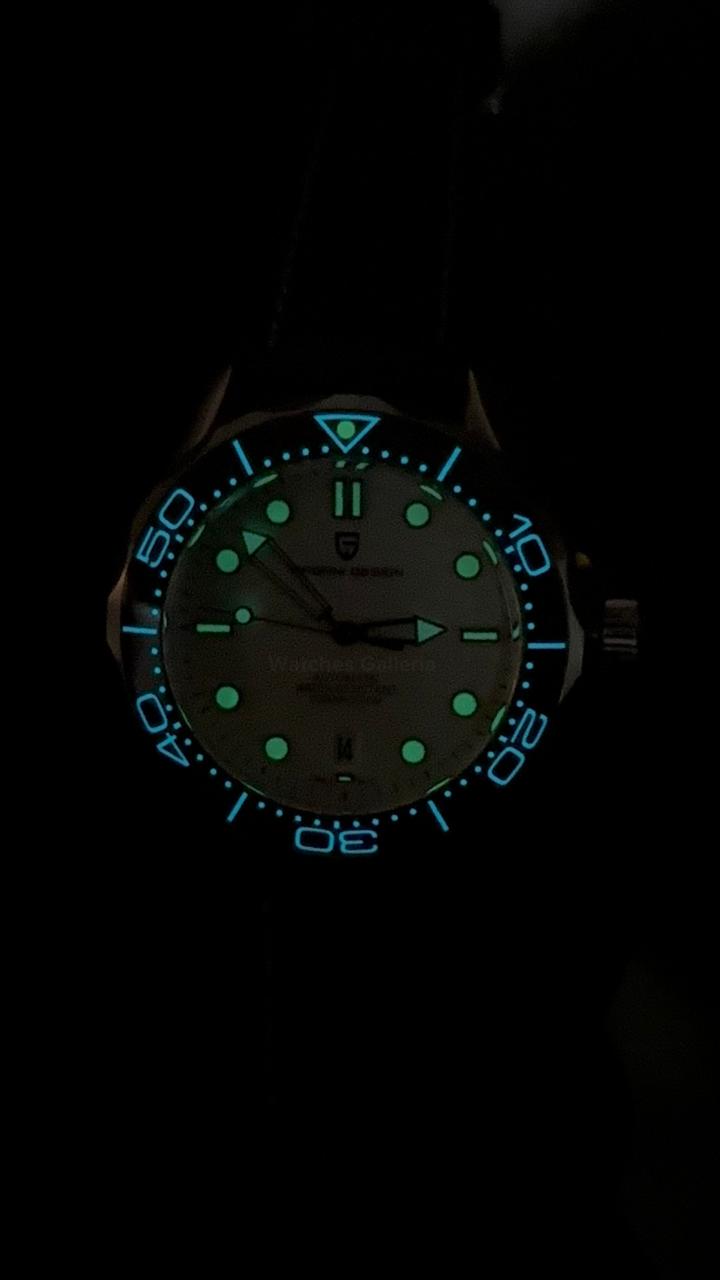 Pagani Design PD1685 Seamaster Diver White Automatic Watch – 200M Sapphire Crystal NH35A/Miyota Luxury Dive Watch in Pakistan | Watches Galleria
