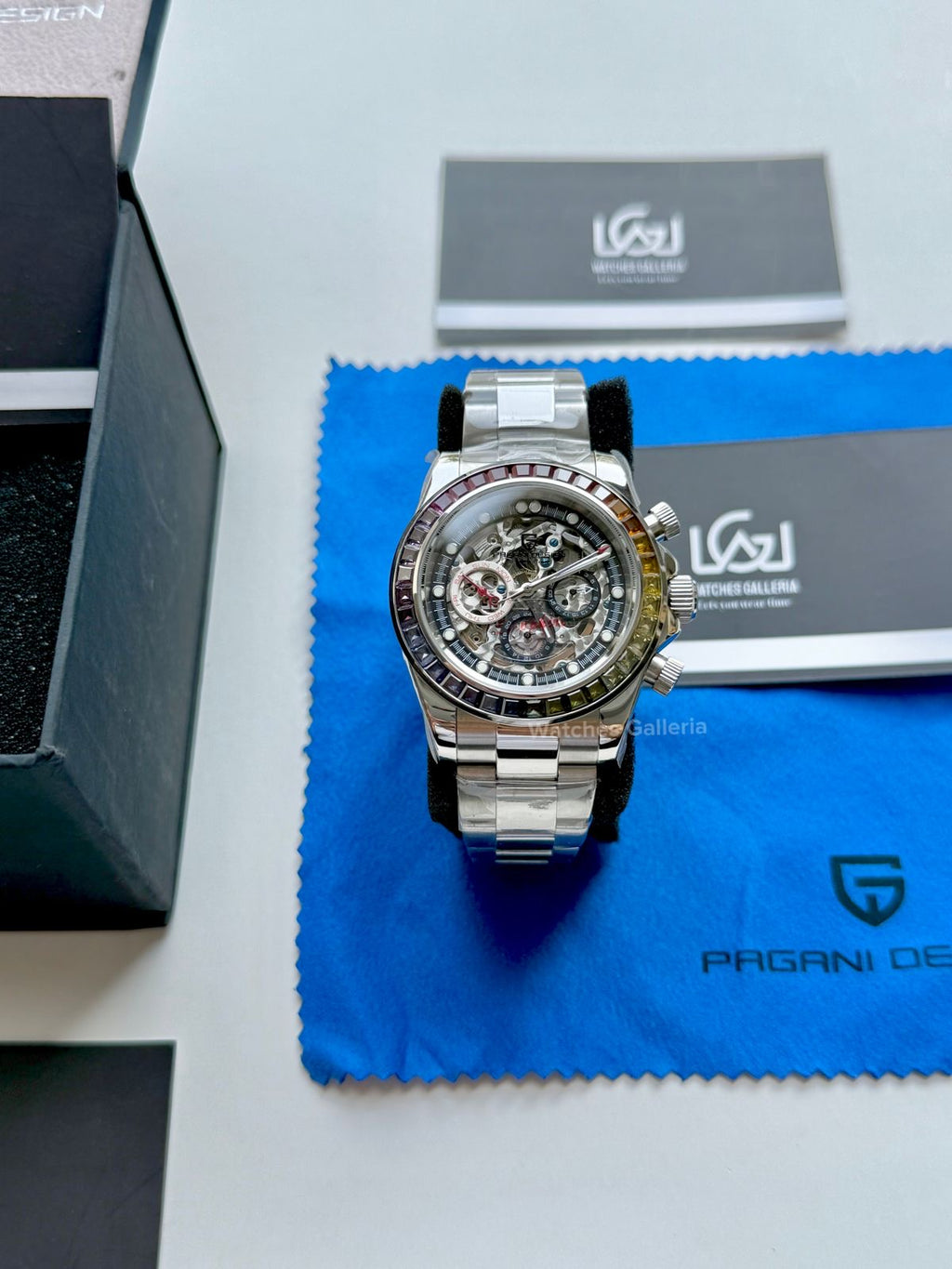 Pagani Design Rainbow Skeleton Automatic PD1653 (Silver) Pagani Design in Pakistan