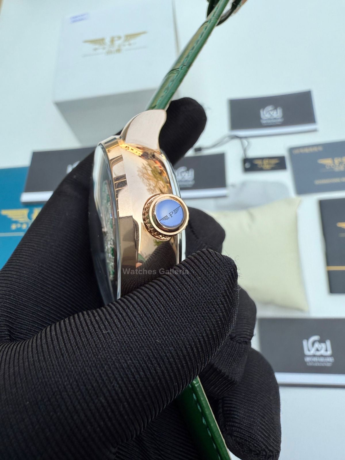 Pindu Design Casino Roulette Button Edition Automatic (Baguette Cut Diamonds) P6628 Watches Galleria