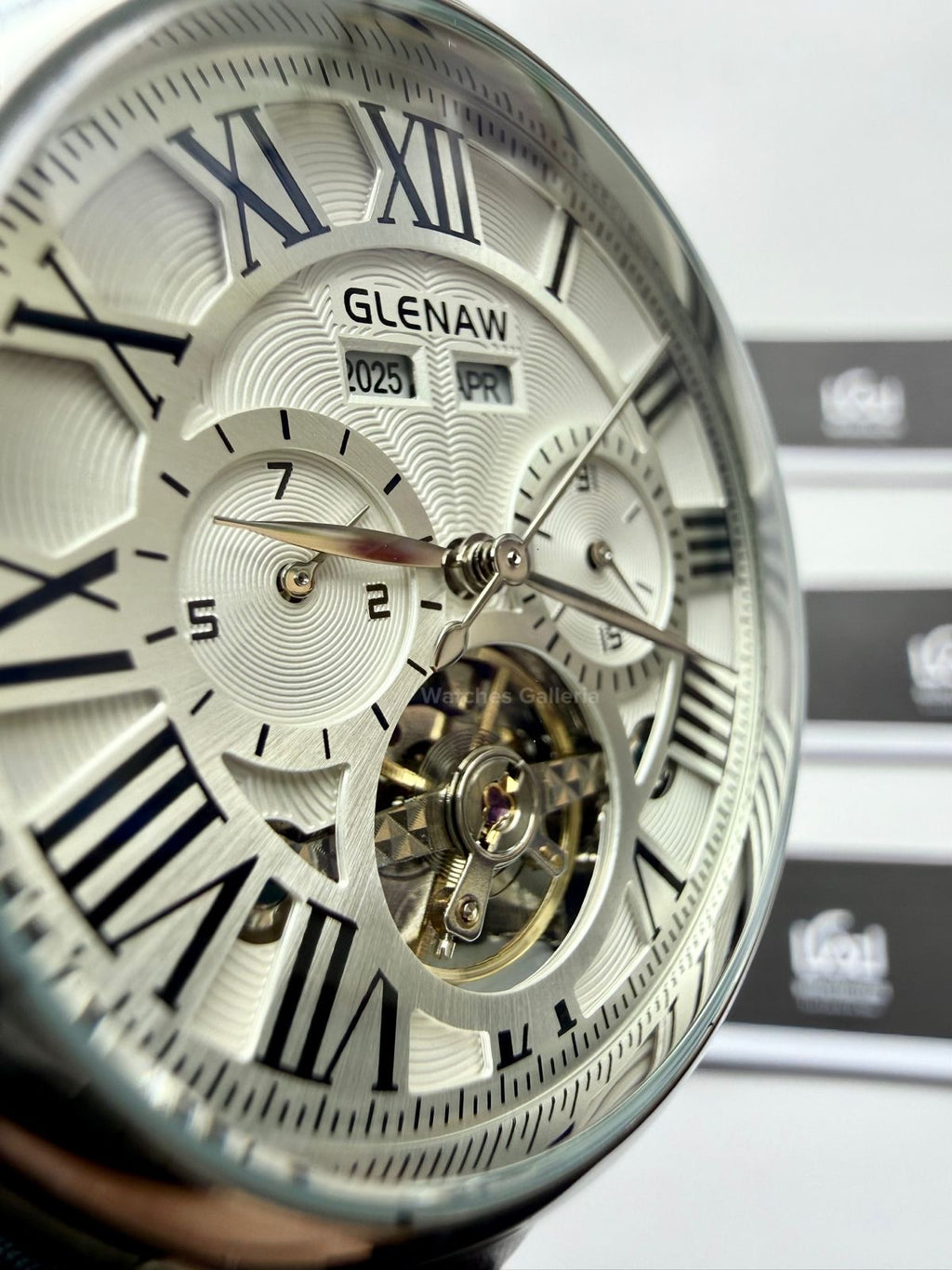 Glenaw GL8920 Calendar Flywheel Automatic Watch – Brown | Luxury Automatic Wristwatch for Men
