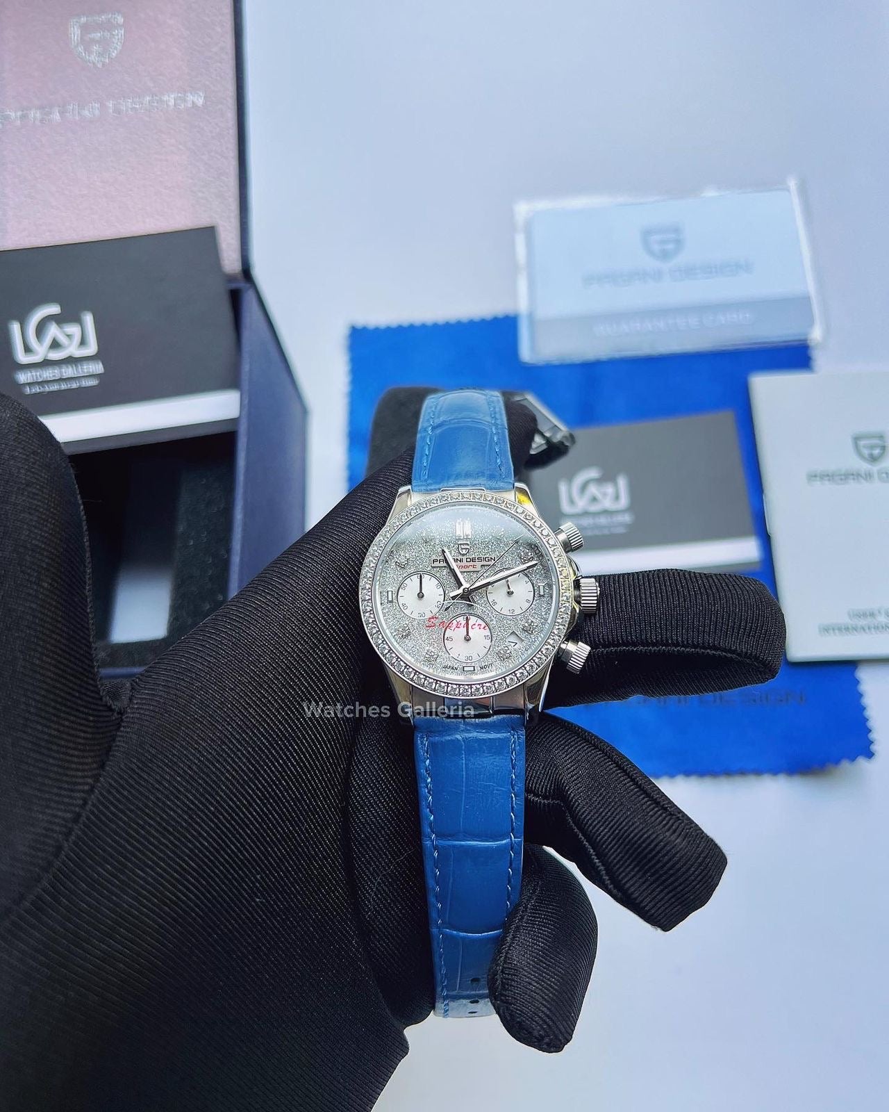 Pagani Design Daytona Stones Quartz Unisex (Blue) PD1730