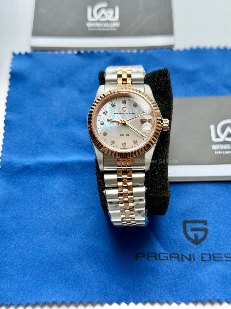 Pagani Design PD1794L Ladies Jubilee Date Two Tone Dial Watch in Pakistan – 31mm Elegant Stainless Steel Quartz Luxury Watch
