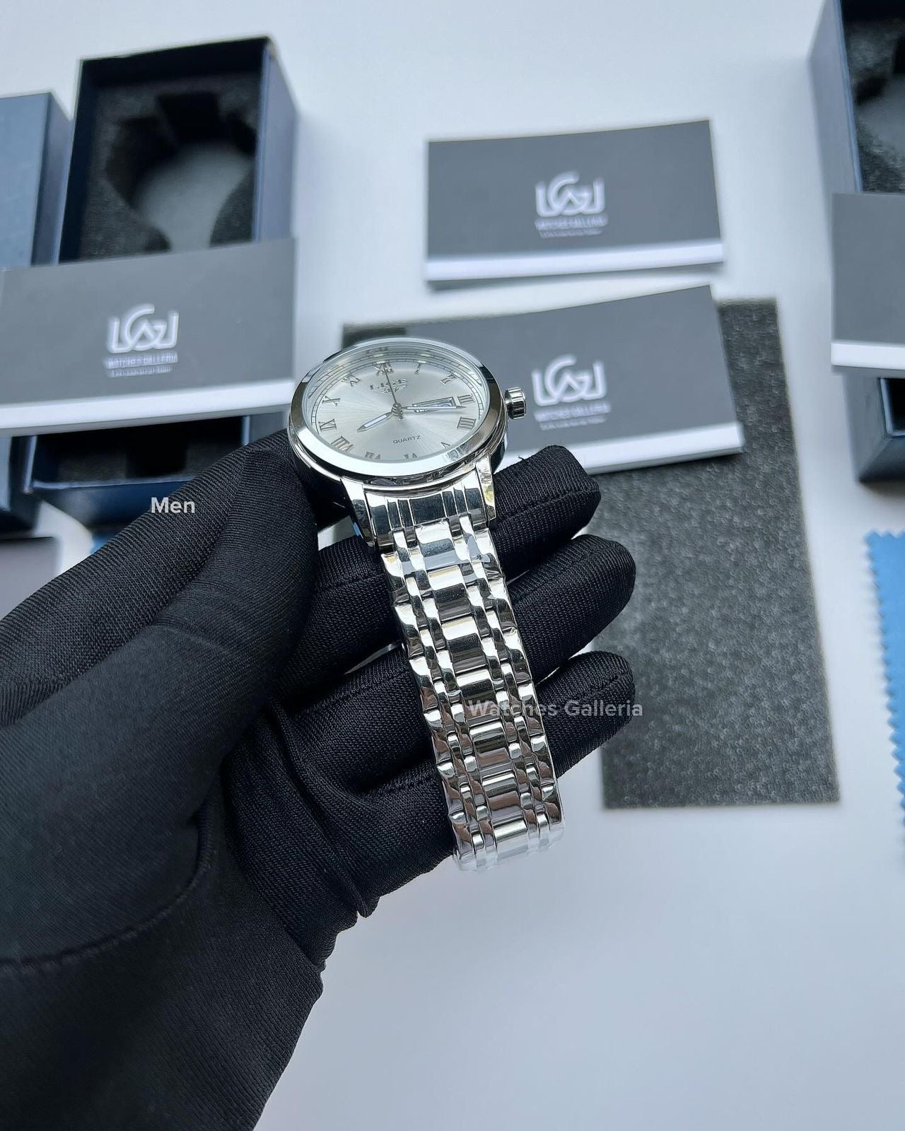 Lige Date Day Couple Watch (Silver) Lige9846 Lige10007L