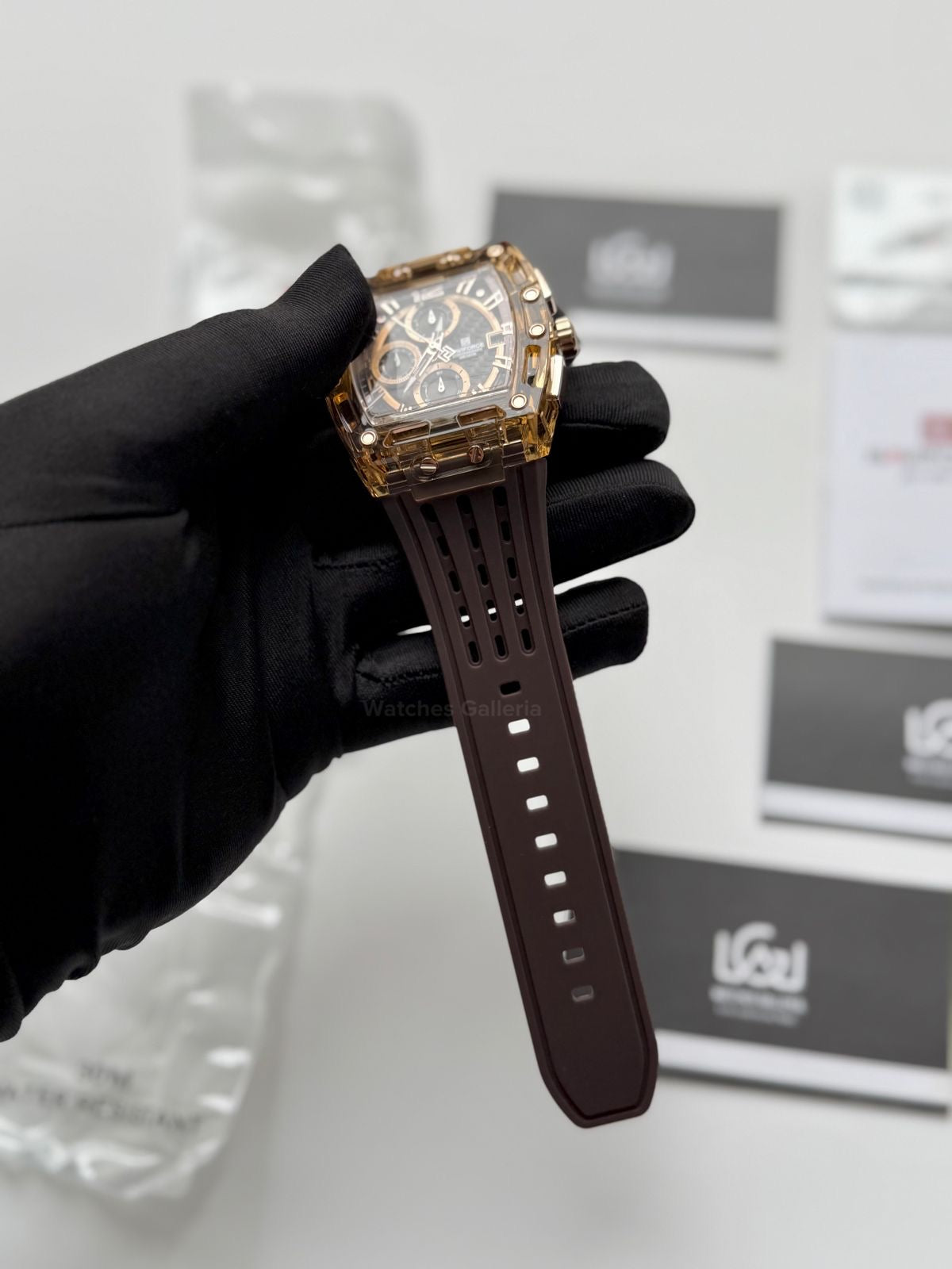 Naviforce NF7105 Tonneau Watch (Brown) Naviforce Watch in Pakistan