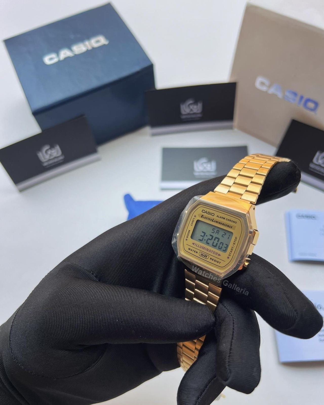 Casio Vintage Digital (Gold) A168WG Watches Galleria