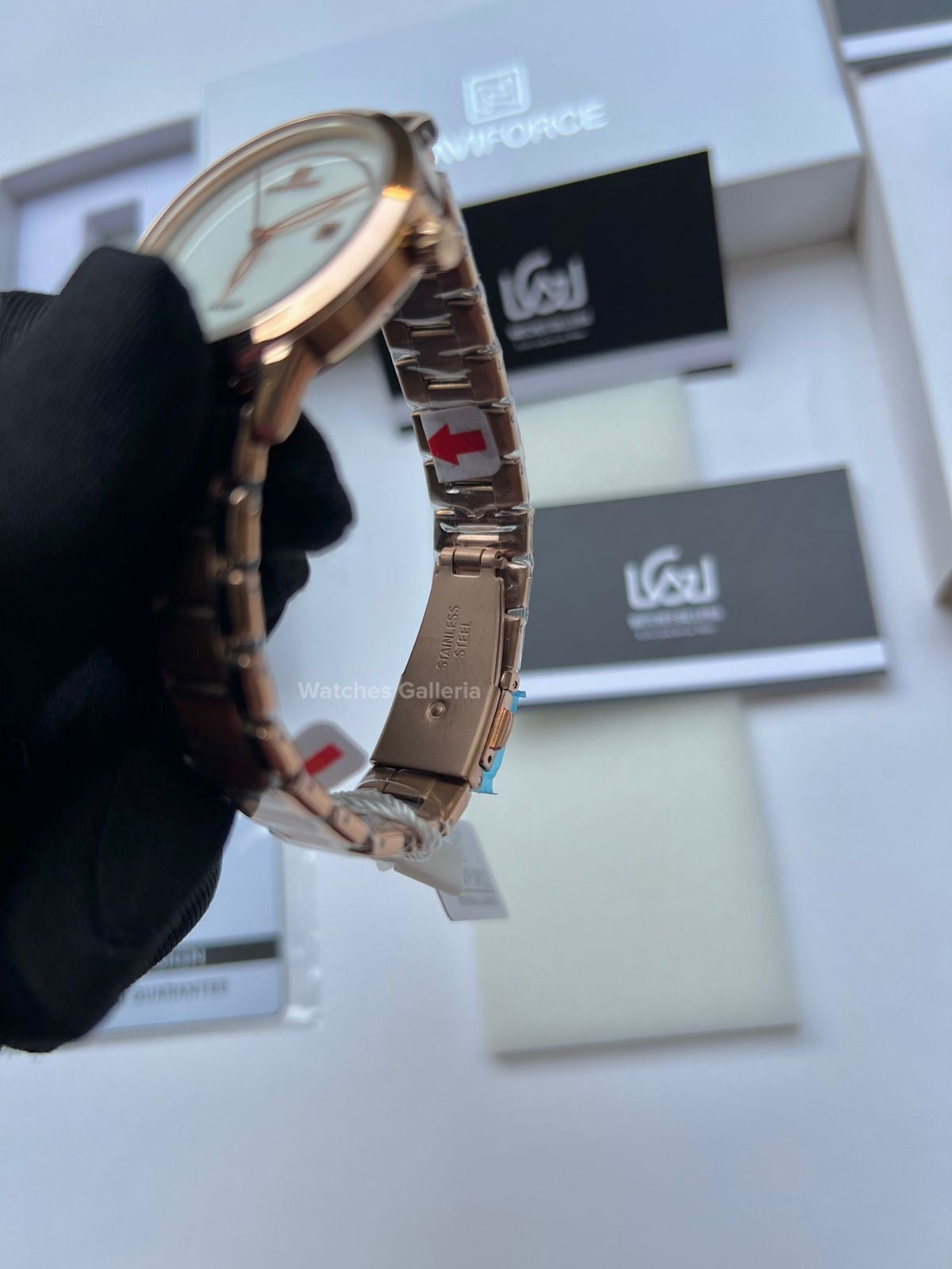 Naviforce Ladies Date Just (Rose Gold) NF5008L Watches Galleria