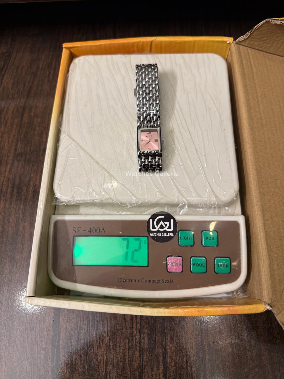 Lige 89156 Tank Women Watch Quartz (Silver/Pink) Lige Women Watch