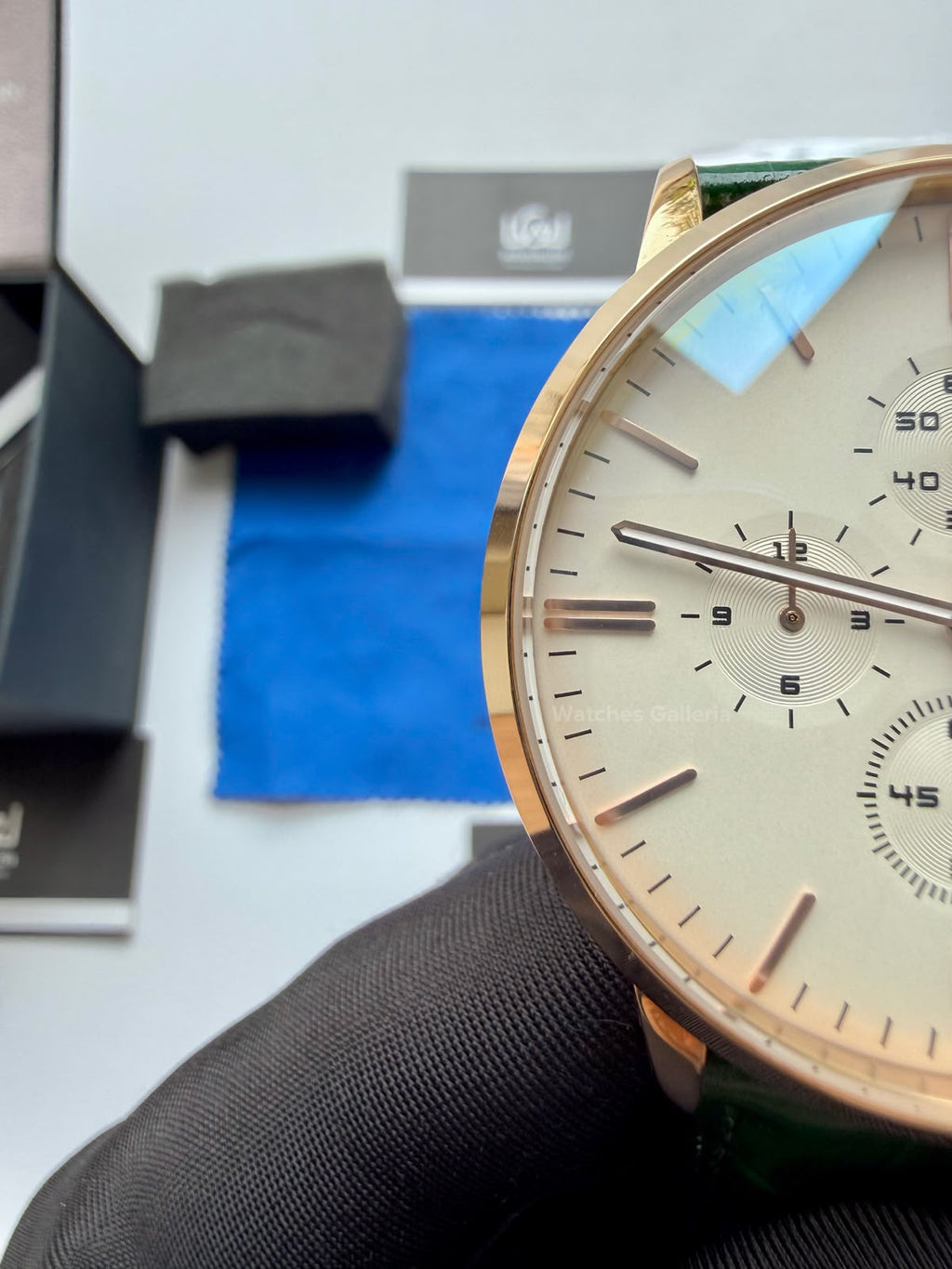 Pagani Design PD2720K | Green Rose Gold White | Flight Chronograph Limited Edition Blue Rose Gold White Quartz Watch