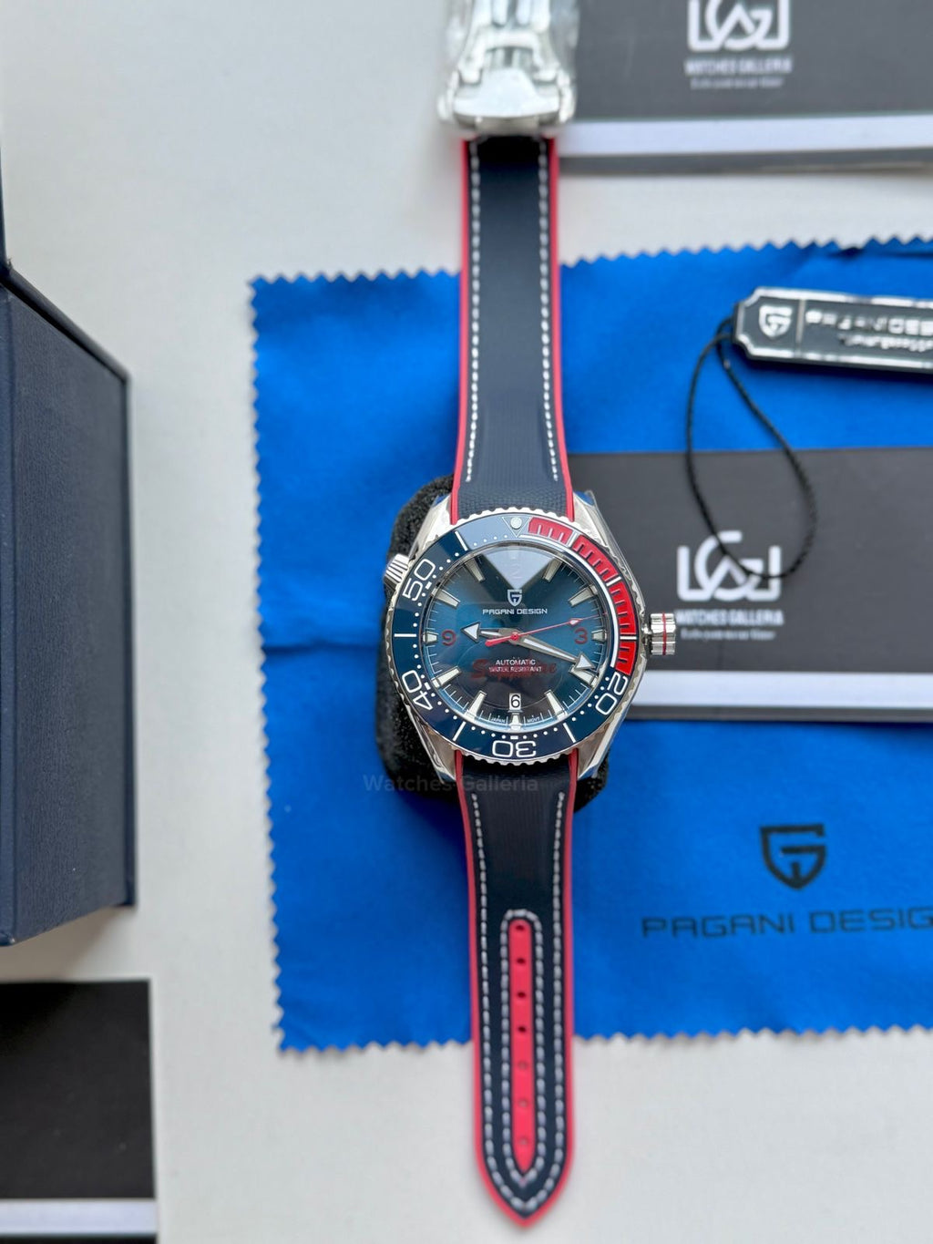 Pagani Design Sea Master Planet Ocean Automatic PD1679 (Blue/Red) Pagani Design in Pakistan