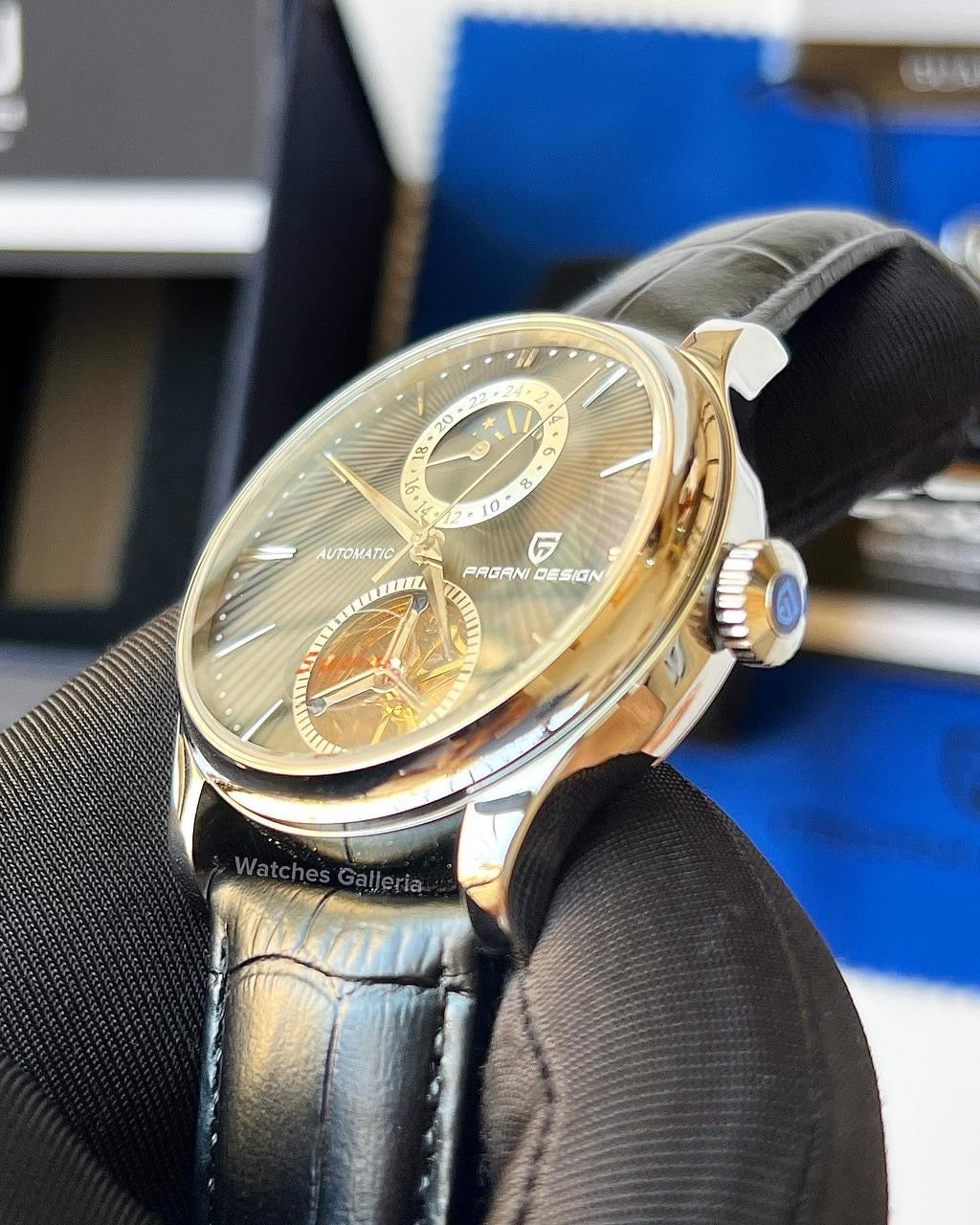 Pagani Design Cocktail Moonphase Tourbillon Automatic (Black) PD1656 "DISCONTINUED"