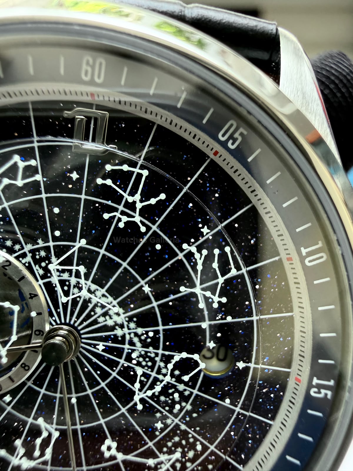 OBLVLO GC (Black Blue Silver) Grand Complications Celestial Automatic Watch Brown & Black Dial with Rose Gold Details, Moving Constellation & Earth Display – OBLVLOGC | Oblvlo