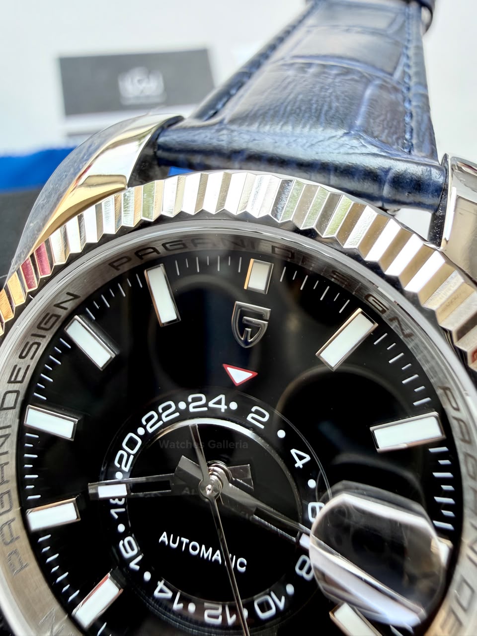 Pagani Design PD1888 Sky Dweller Blue Leather Automatic GMT Watch for Men Sapphire Crystal Original Pagani Design Watch Pakistan