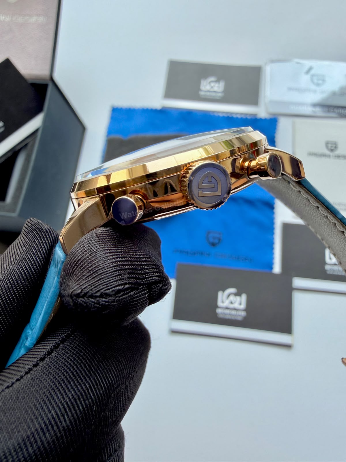 Pagani Design PD2720K |  Blue Rose Gold White | Flight Chronograph Limited Edition Blue Rose Gold White Quartz Watch