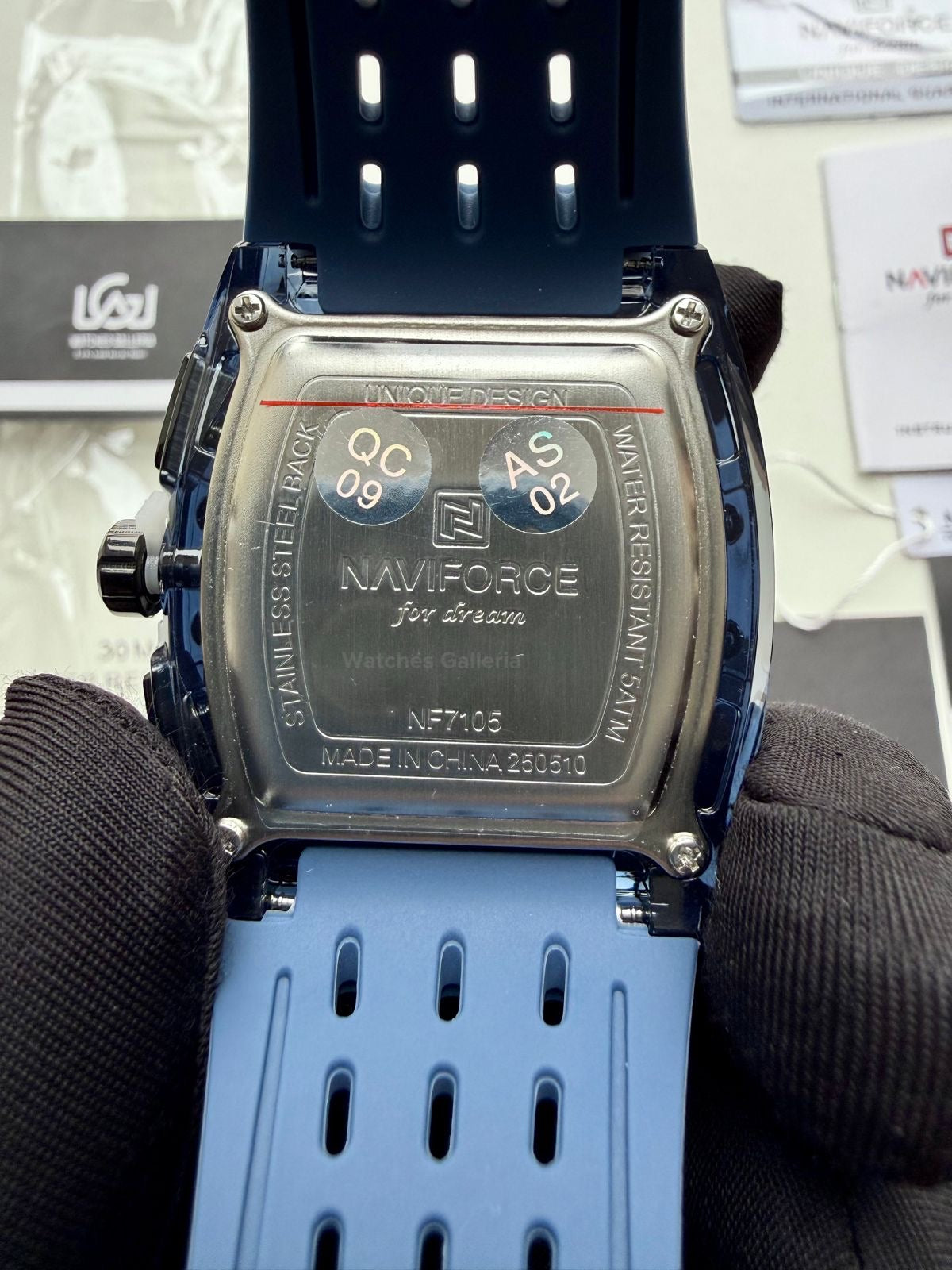 Naviforce NF7105 Tonneau (Blue) Naviforce Watch Pakistan