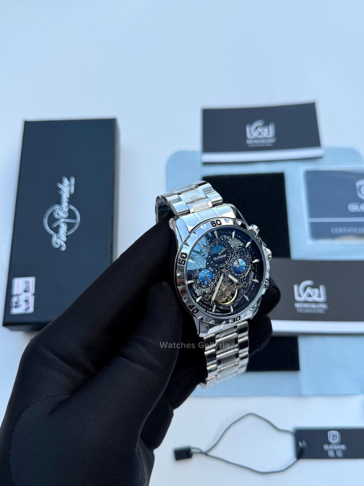 Glenaw Moonphase Automatic (Black) GL8919 Watches Galleria