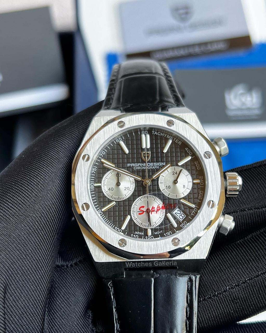 Pagani Design Royal Oak Chronograph Quartz (Black) PD1707