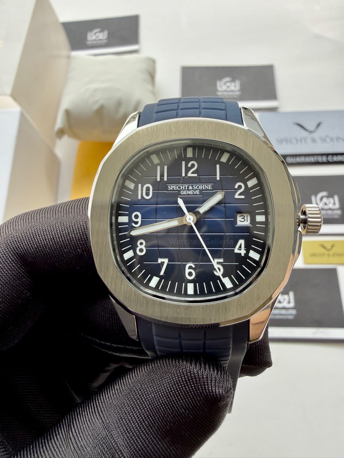 Specht & Sohne SP0008A1 Aquanaut Blue Automatic Watch for Men Sapphire Crystal Original Specht & Sohne Watch Pakistan