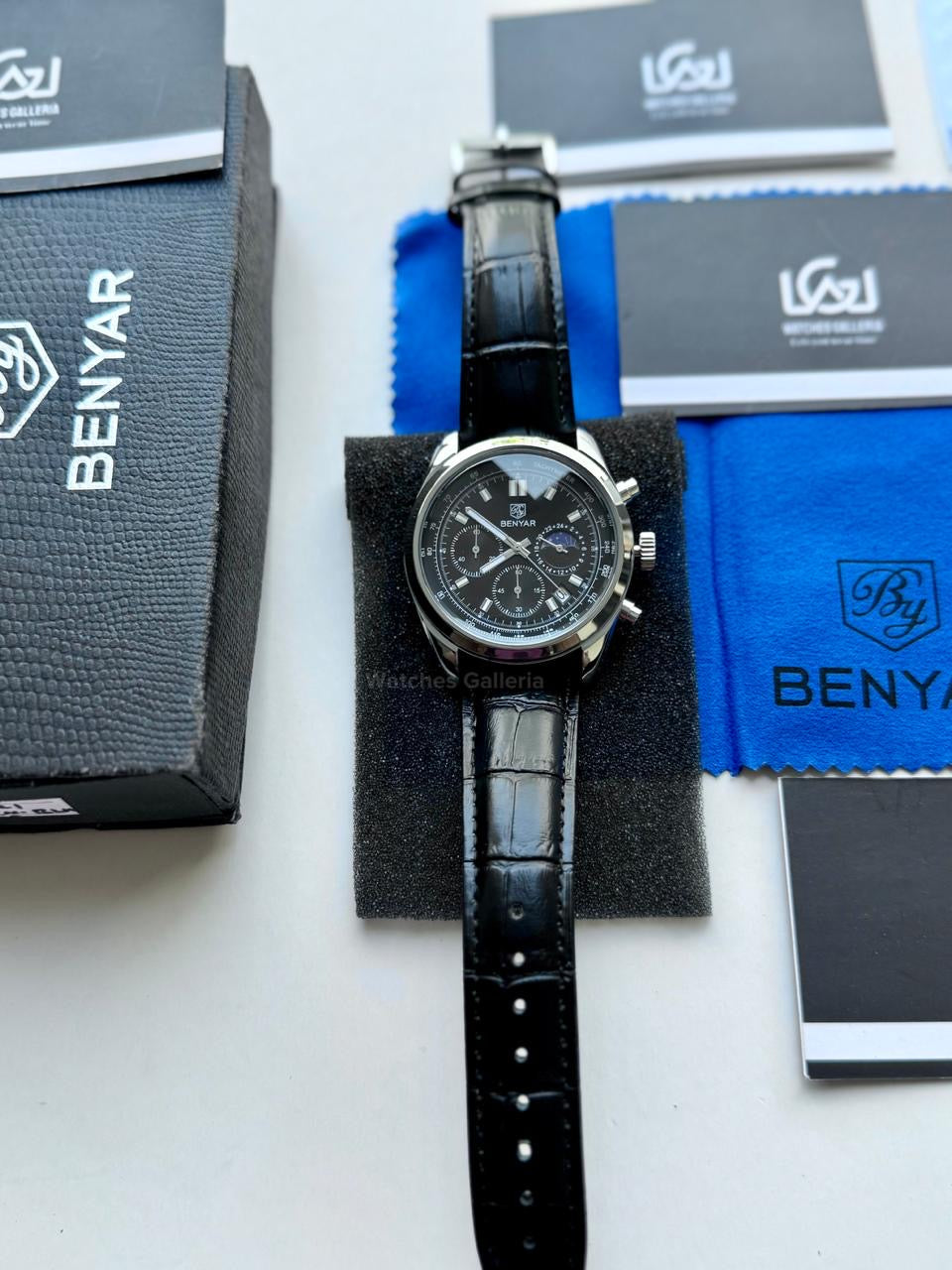 Benyar BY5193 Classic Moonphase Quartz (Black) Benyar in Pakistan