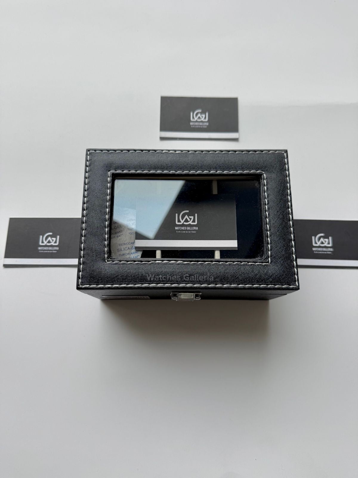 Watch Organizer Box (Black/White) | 3 Slots Watch Box | Watch Storage Box | Watch Box