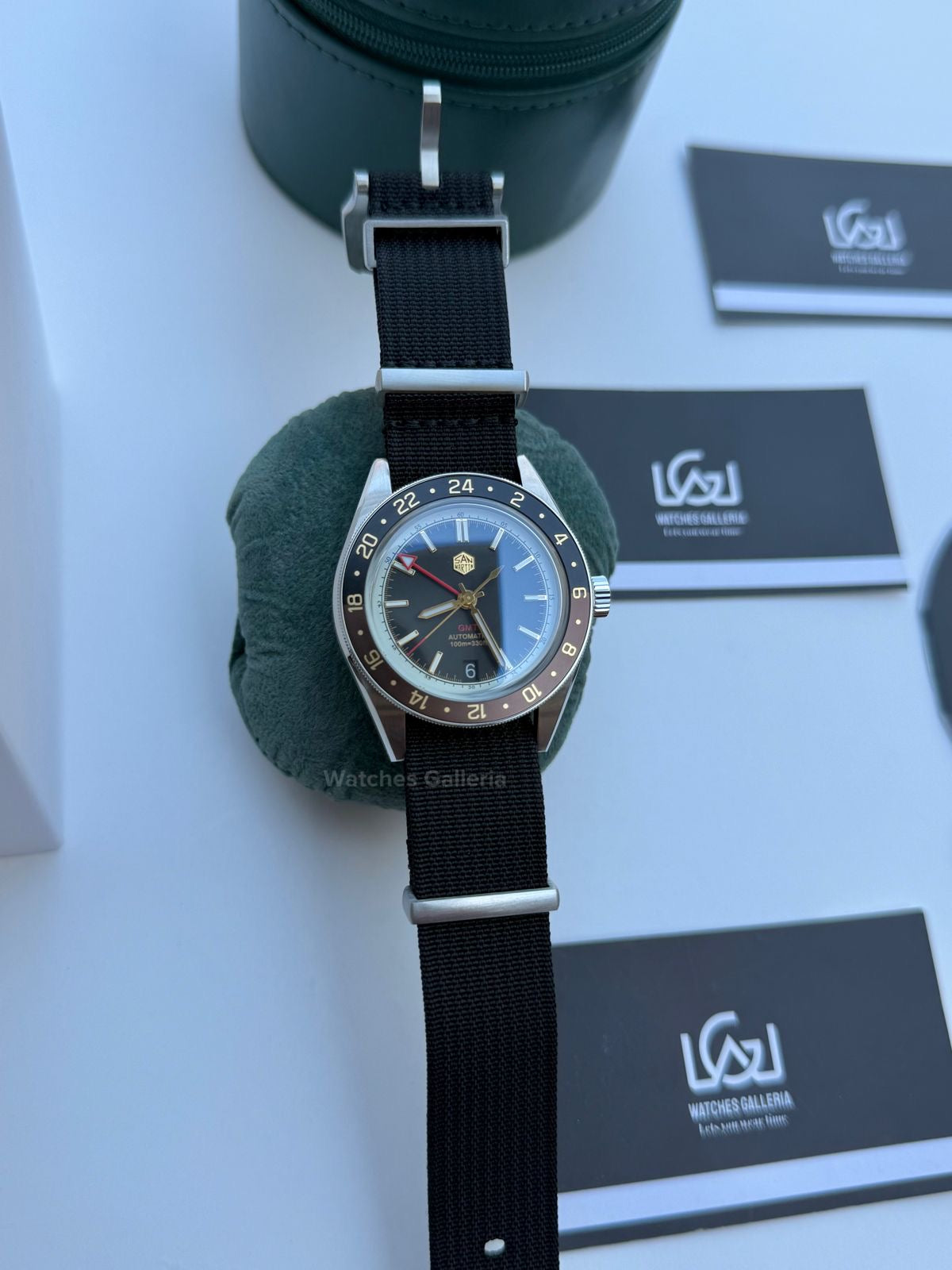 San Martin GMT RootBeer Automatic (Black Nato Straps) SN0116 Watches Galleria