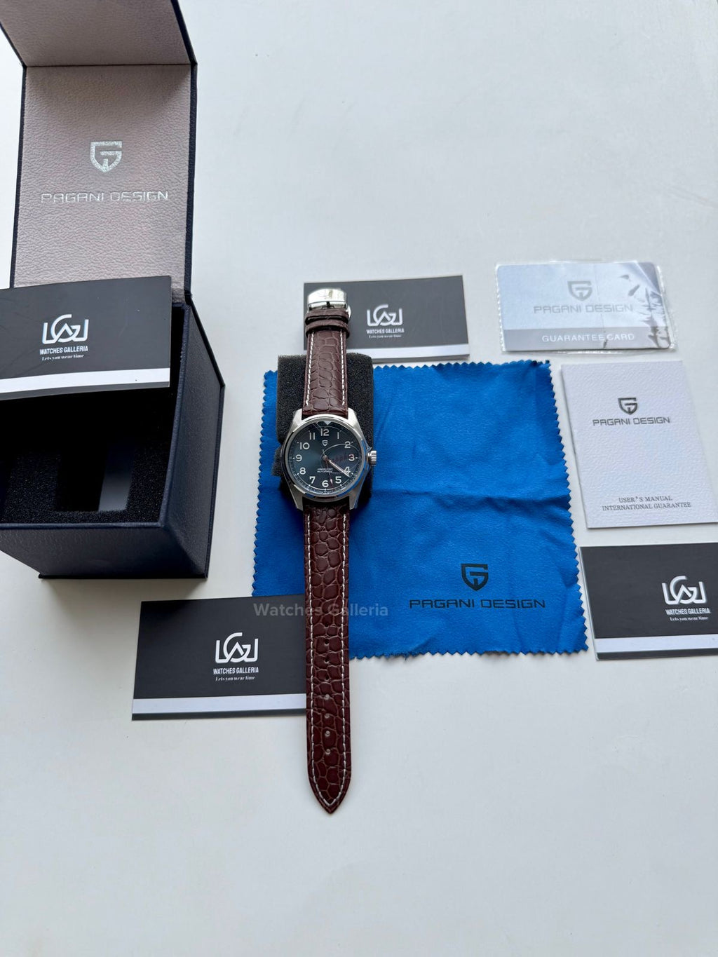 Pagani Design PD1717 Spirit Pilot (Blue/Brown Leather Exclusive) Pagani Design Watch Pakistan