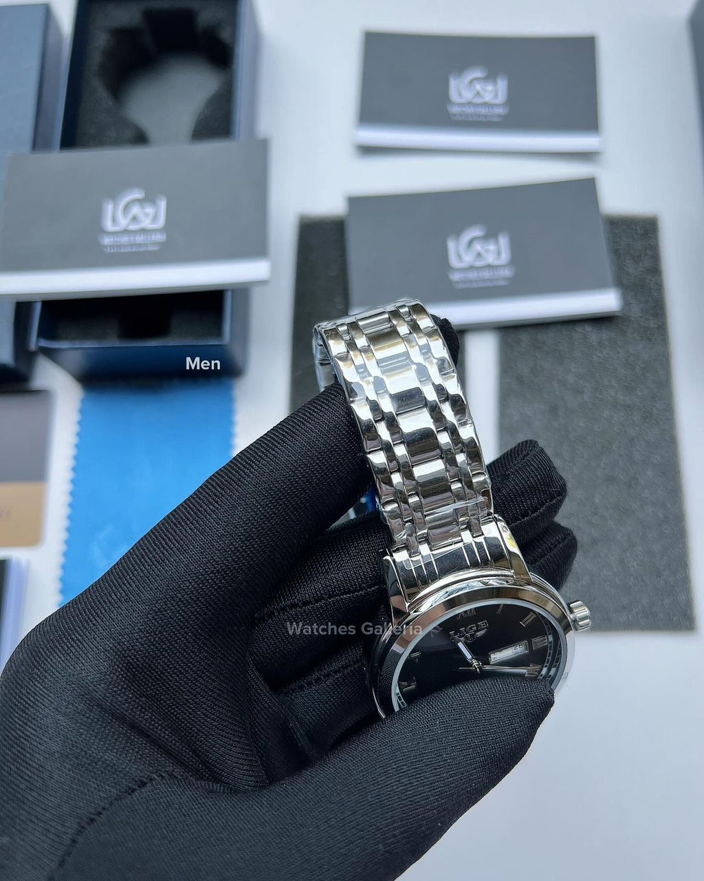 Lige Date Day Couple Watch (Black) Lige9846 Lige10007L