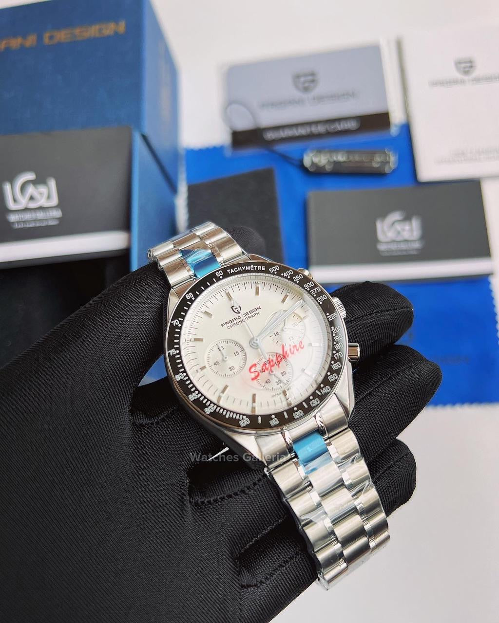 Pagani Design Speedmaster Moonwatch Quartz (White) PD1701 V3