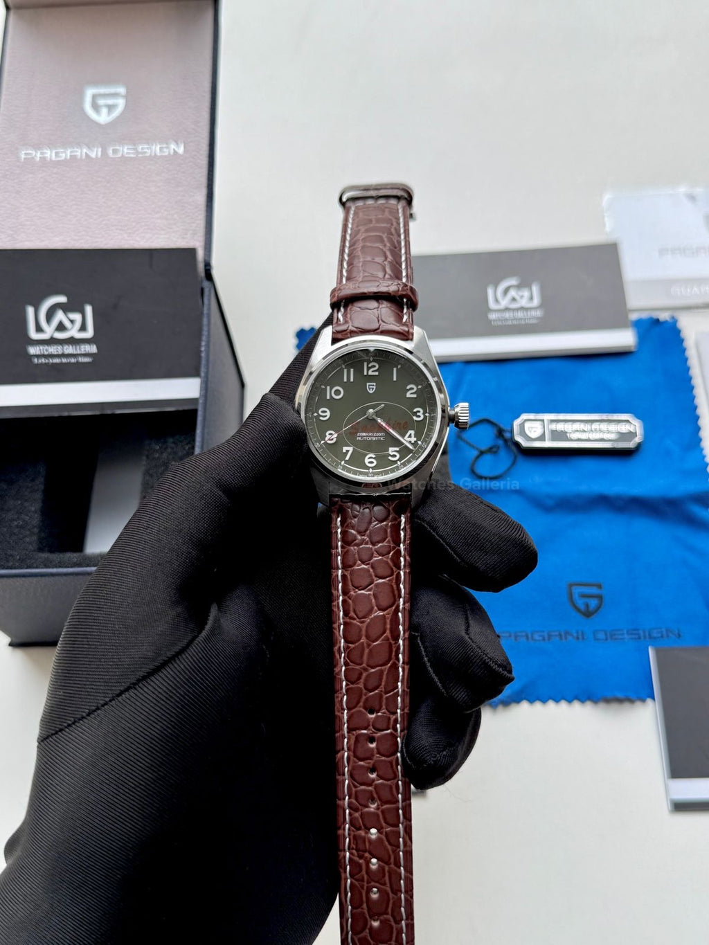 Pagani Design PD1717 Spirit Pilot Automatic (Green Leather Exclusive) Pagani Design in Pakistan