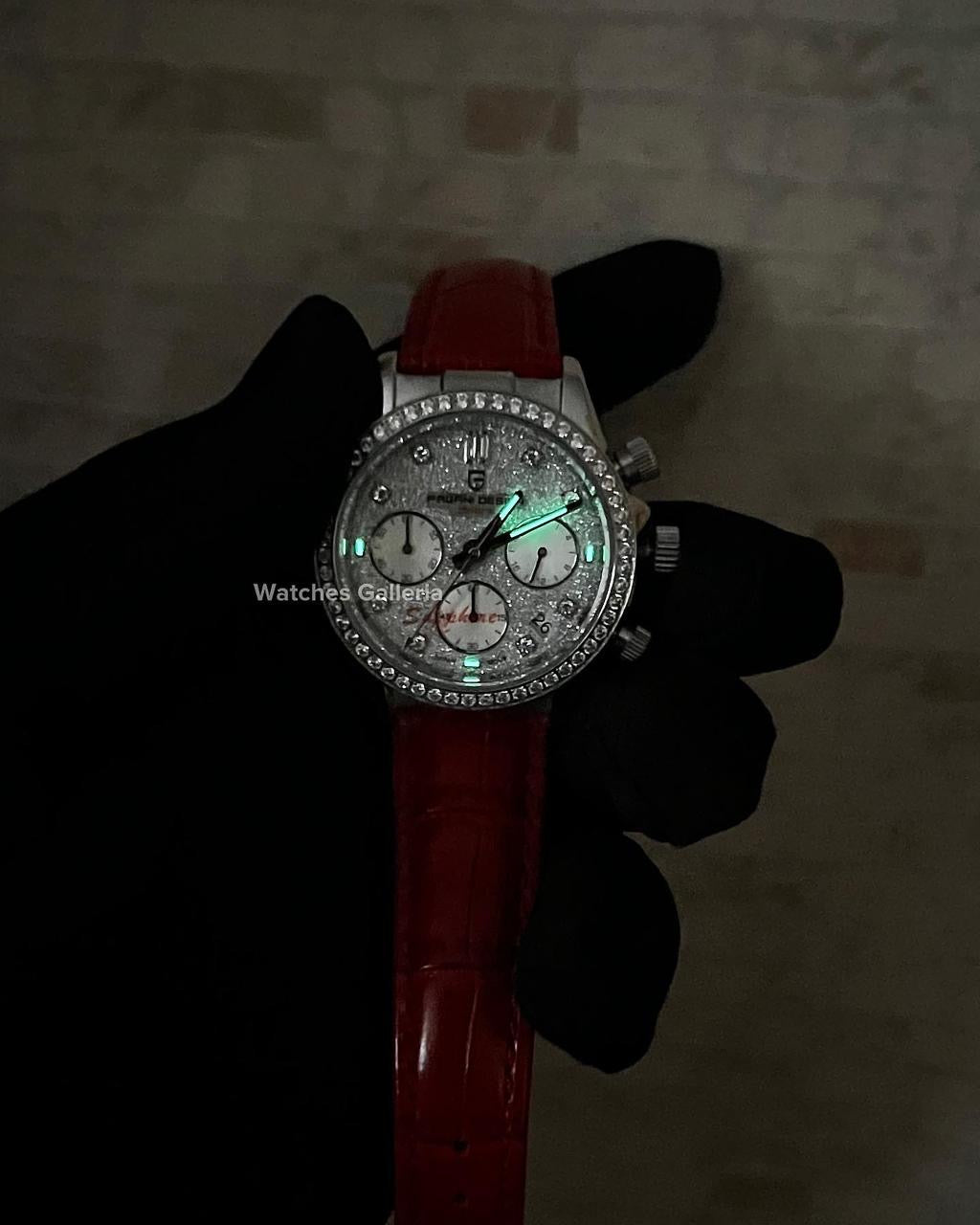 Pagani Design Daytona Stones Quartz Unisex (Red) PD1730
