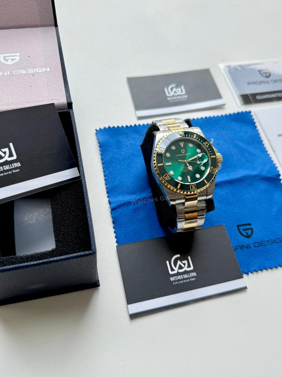 Pagani Design Watch PD1639 Submariner Automatic (Gold Green) Pagani Design in Pakistan