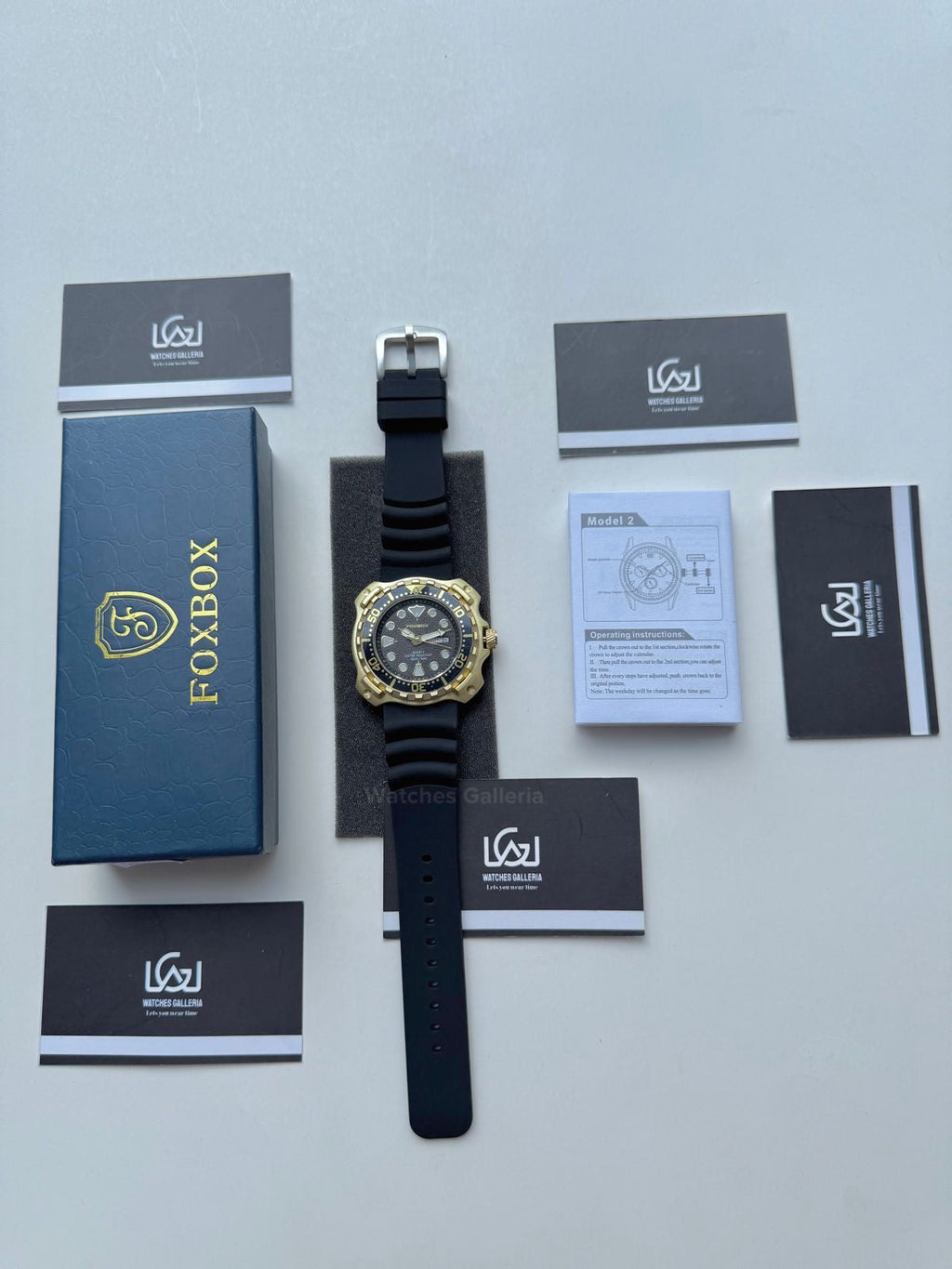 Foxbox Military Style (Gold Black) FB0044 Watches Galleria