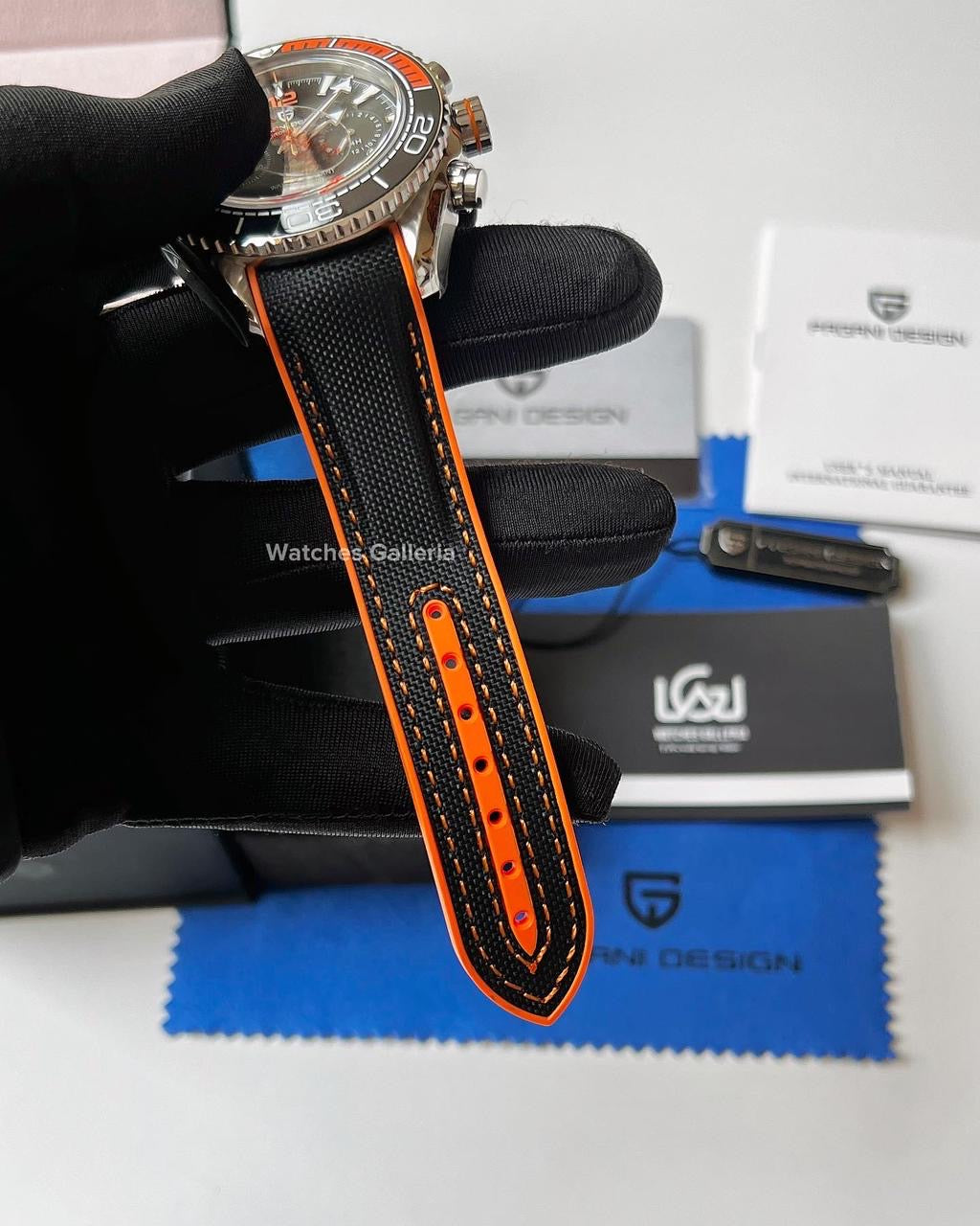 Pagani Design SeaMaster Planet Ocean Chronograph Quartz (Orange) PD1711