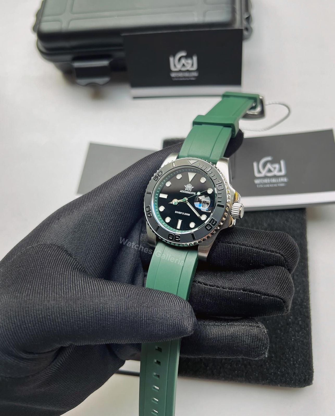 Addiesdive Yachtmaster Quartz (Green) AD2040 Watches Galleria