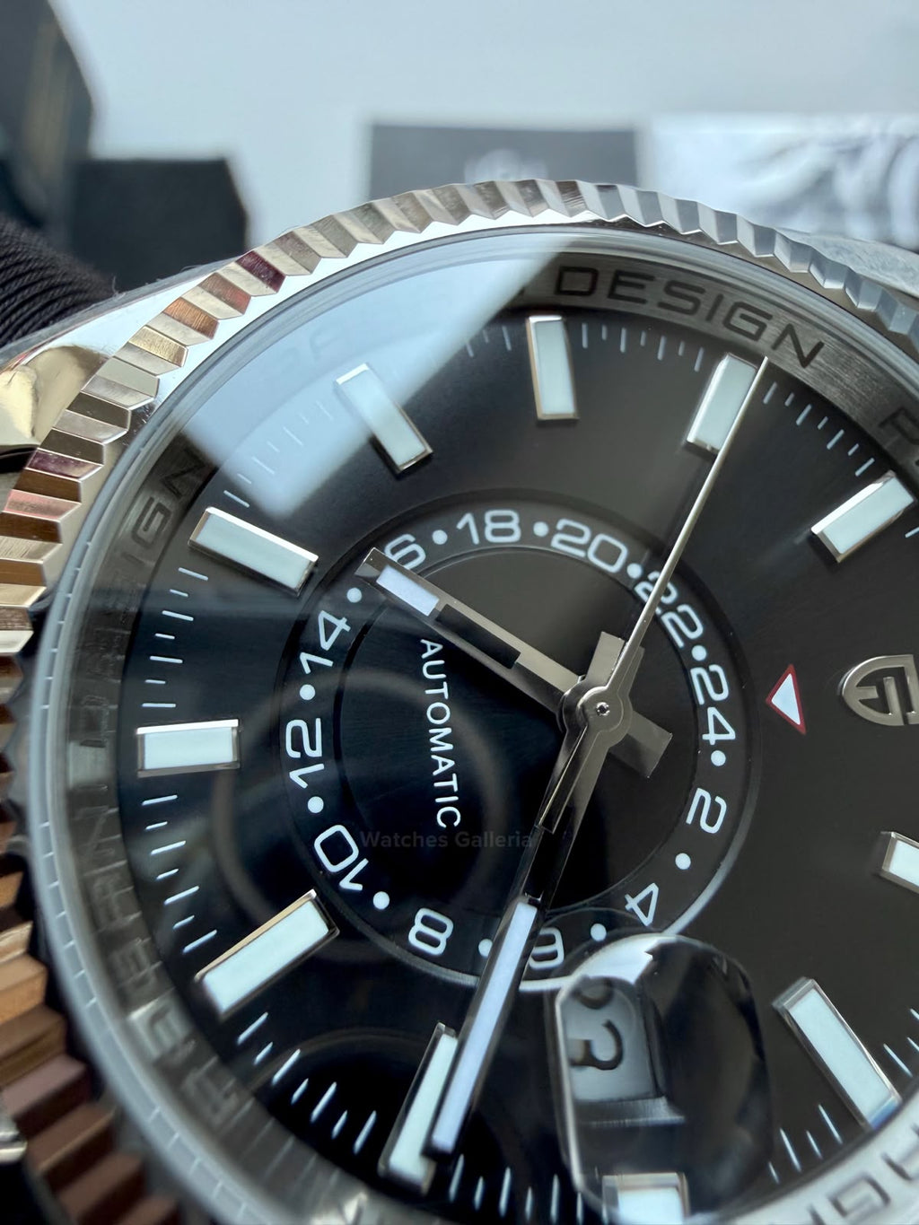 Pagani Design PD1888 Sky Dweller Black Automatic GMT Watch for Men Sapphire Crystal Original Pagani Design Watch Pakistan