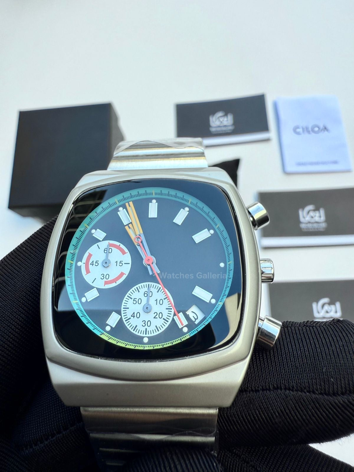 Ciloa Retro Dial Chronograph (Black) ciloa501 Watches Galleria