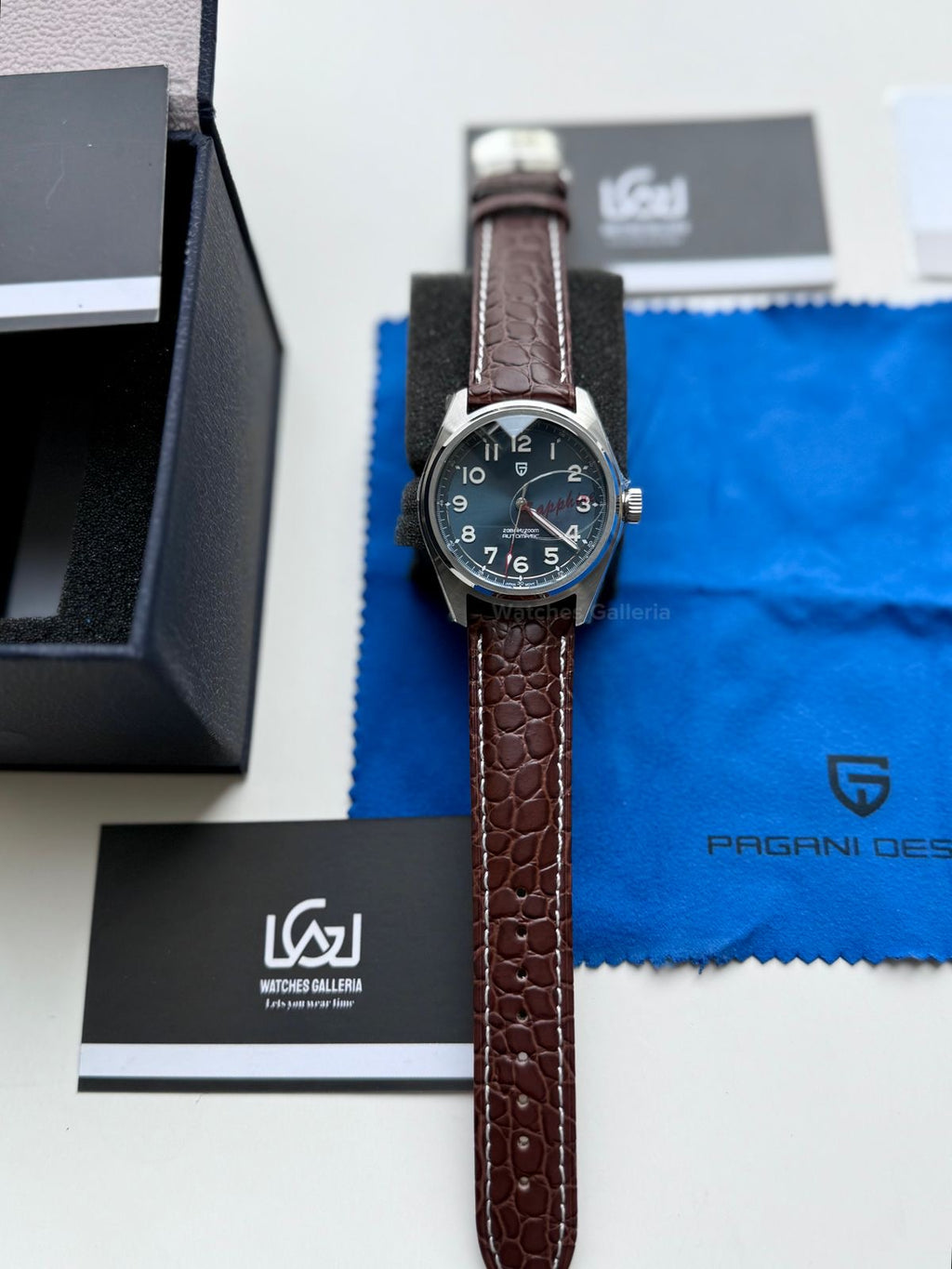 Pagani Design PD1717 Spirit Pilot (Blue/Brown Leather Exclusive) Pagani Design Watch Pakistan