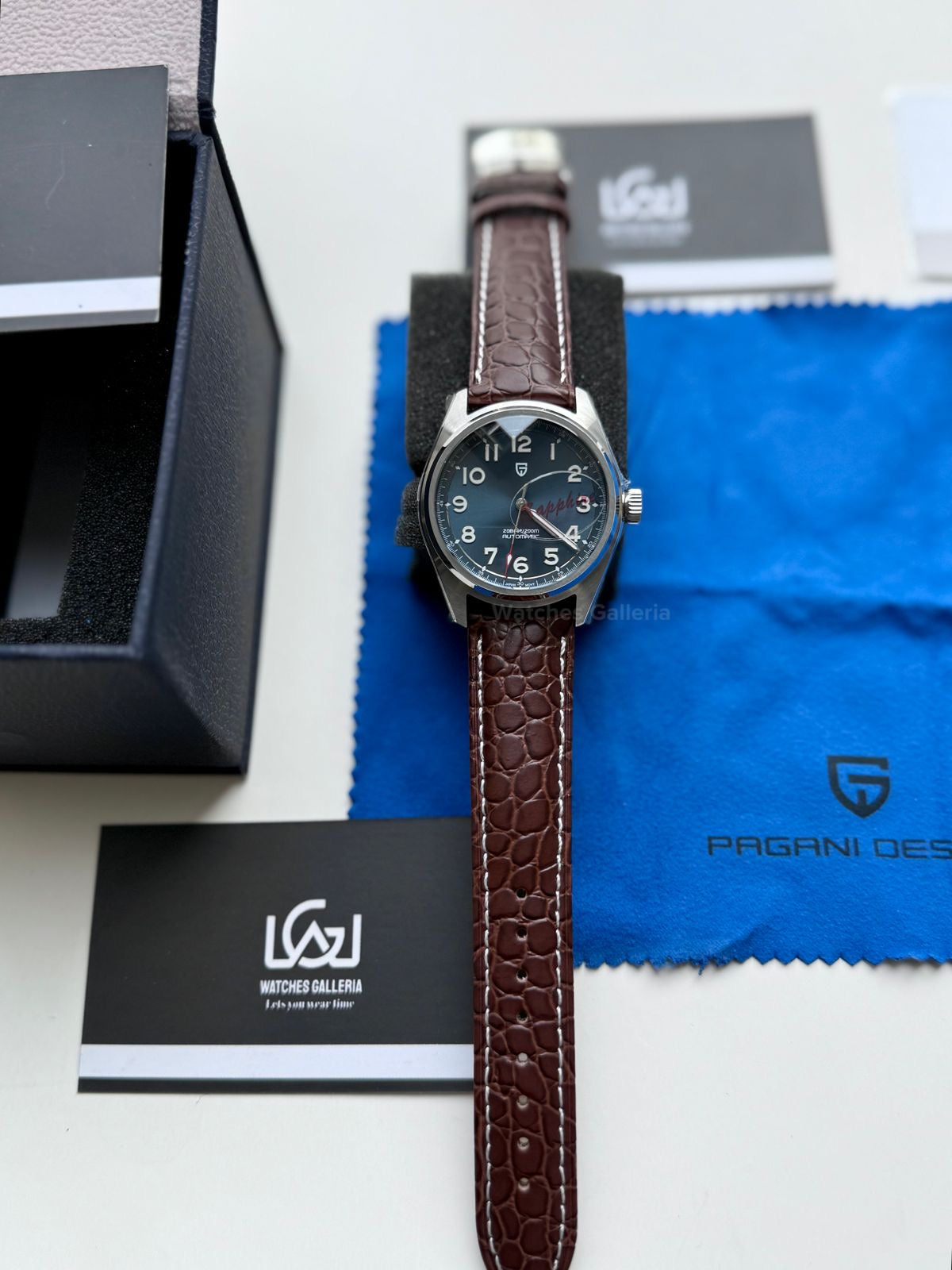 Pagani Design PD1717 Spirit Pilot (Blue/Brown Leather Exclusive) Pagani Design Watch Pakistan
