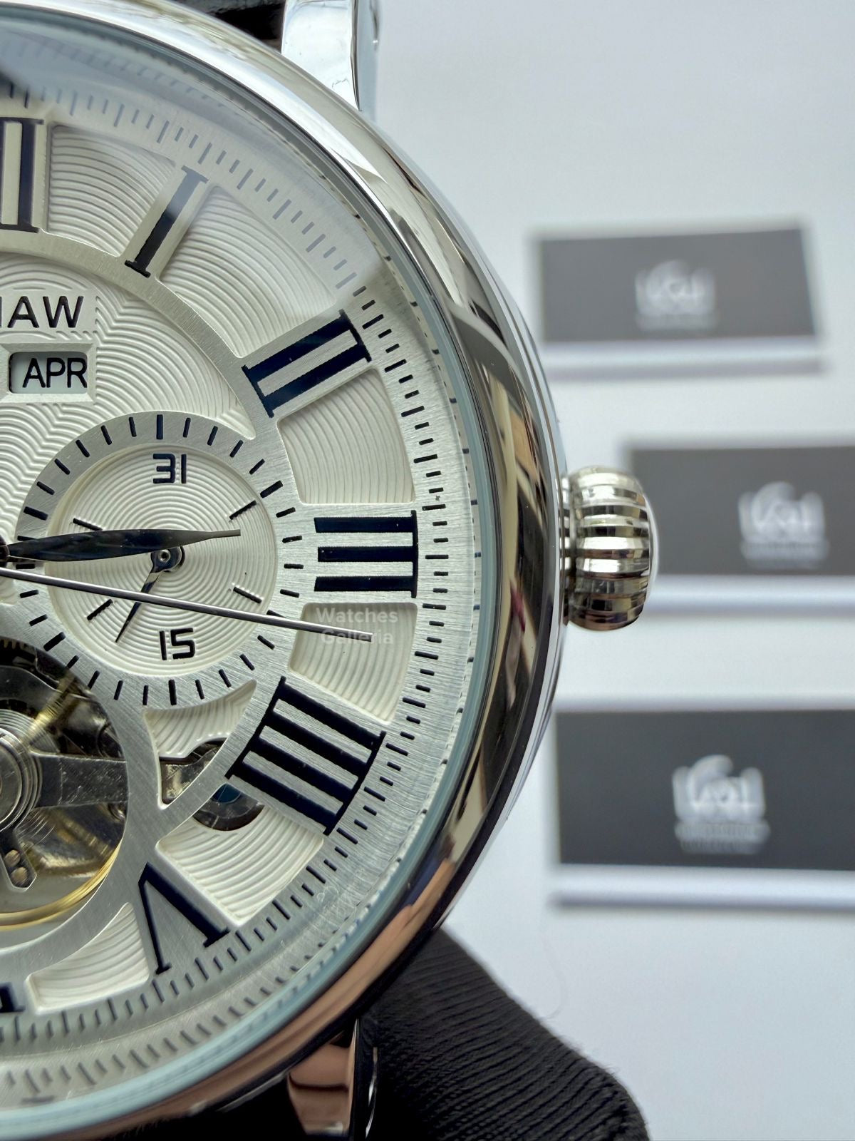 Glenaw GL8920 Calendar Flywheel Automatic Watch – Black Dial | Luxury Automatic Wristwatch for Men