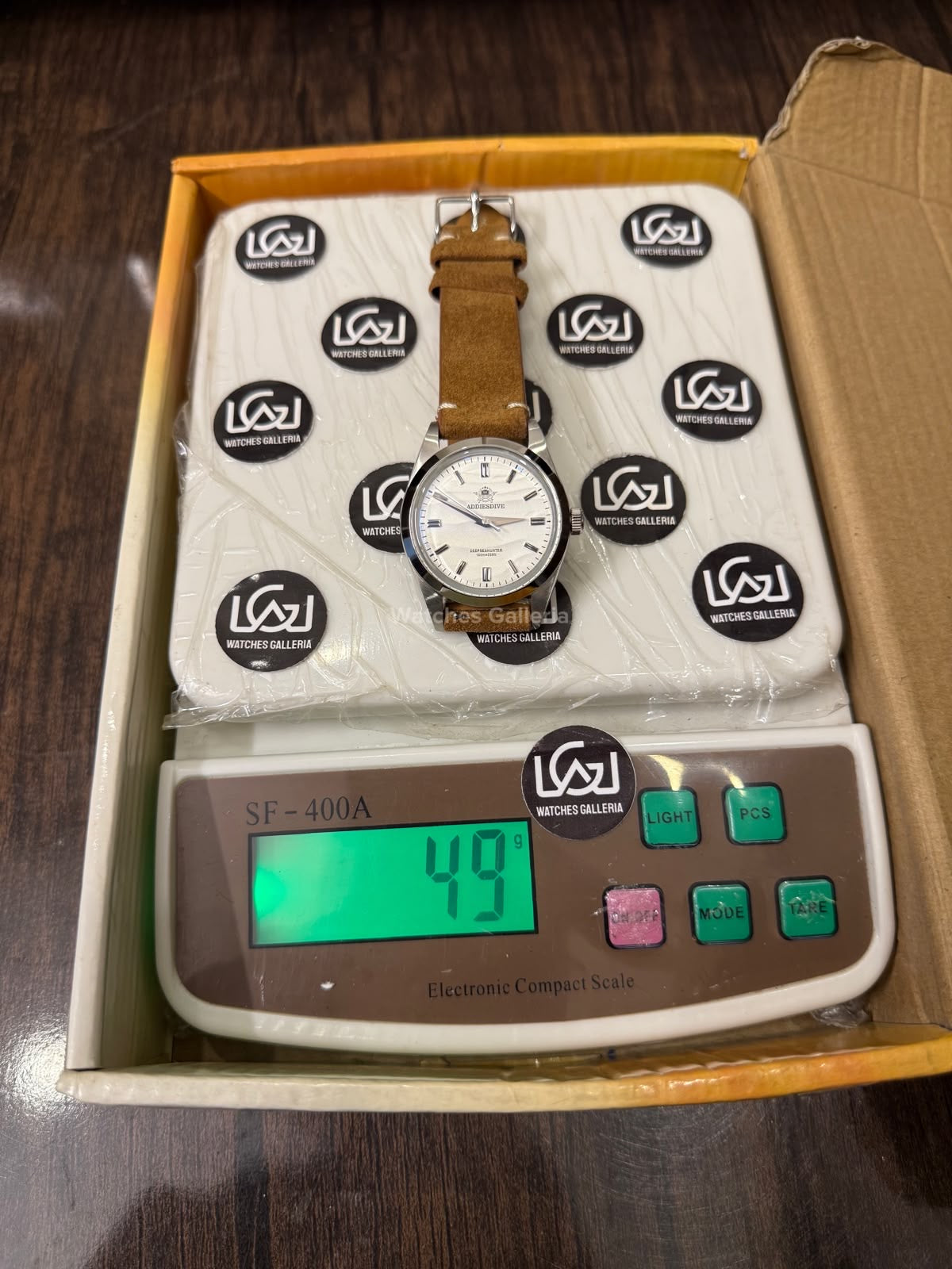Addiesdive AD2030 Desert White with Khaki Suede Leather Strap Unisex Watch – 36mm Classic Desert Dial, Japan VH31 Quartz Movement, Blue Anti-Glare Mineral Glass & Genuine Suede Leather Strap