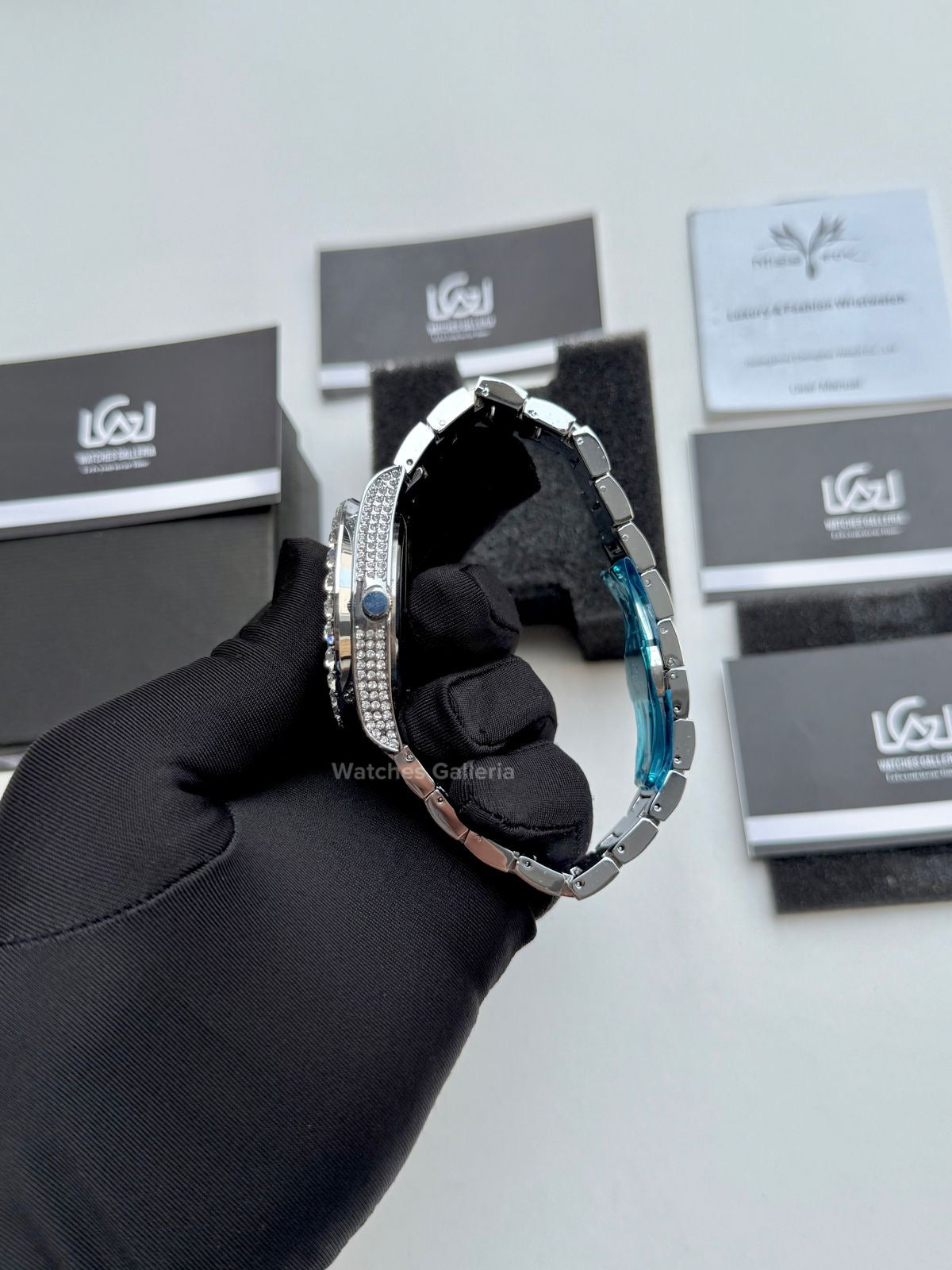 Miss Fox Iced Out Royal Oak Quartz (Silver) MFV332 Watches Galleria