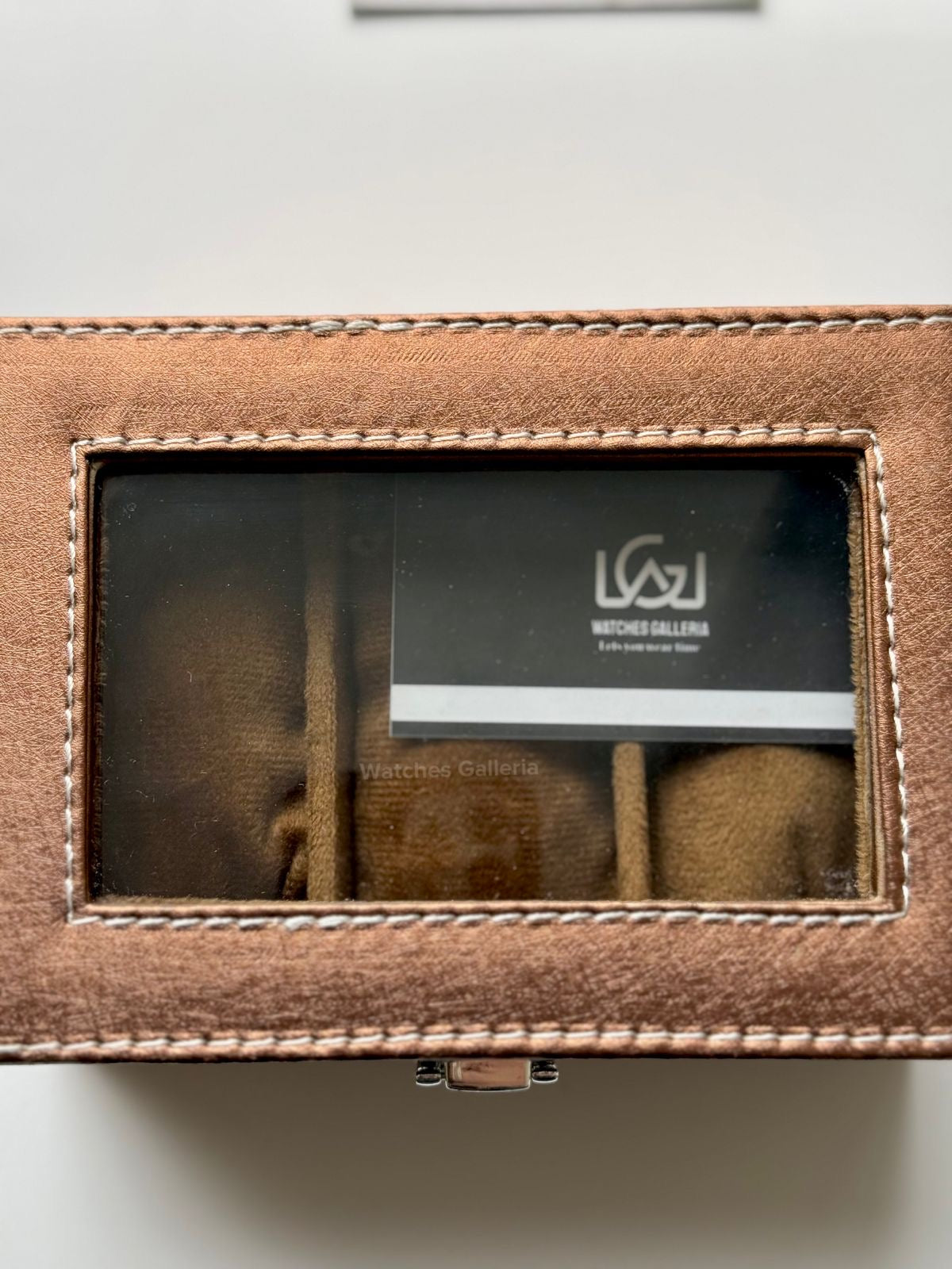 Watch Organizer Box (Brown) | 3 Slots Watch Box | Watch Storage Box | Watch Box