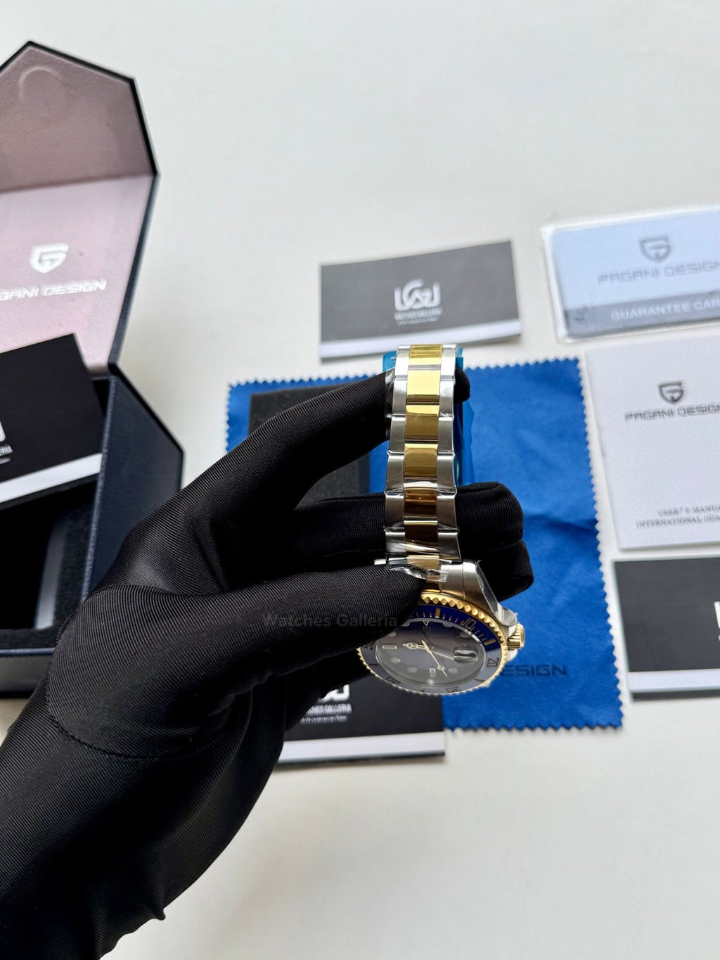 Pagani Design Watch PD1639 Submariner Automatic (Gold Blue) Pagani Design in Pakistan