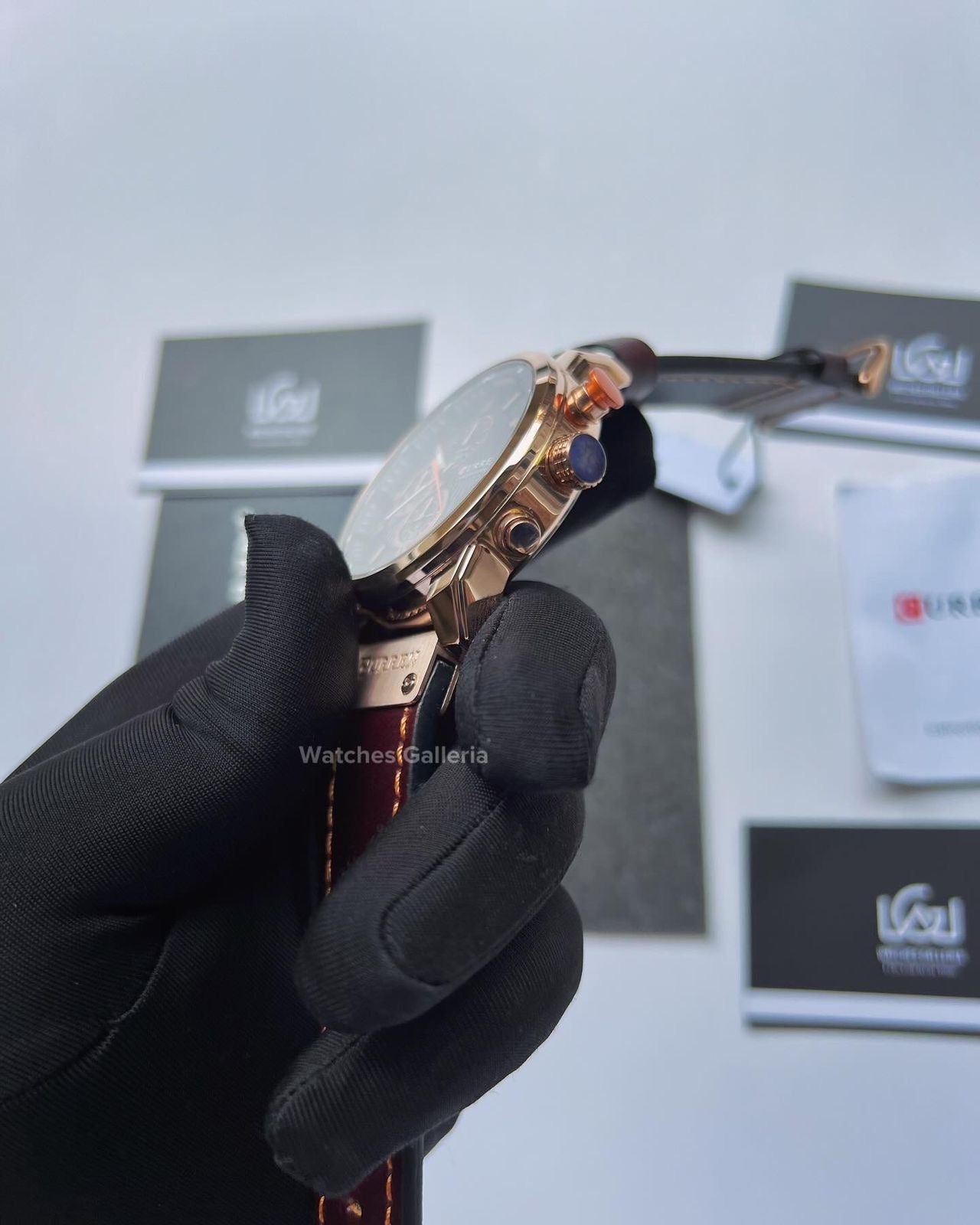 Curren Chronograph (Rose Gold Brown) C8921 Watches Galleria