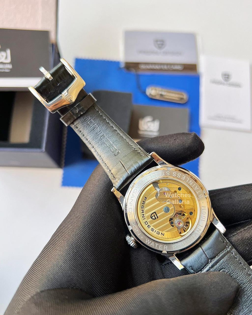 Pagani Design Cocktail Moonphase Tourbillon Automatic (Black) PD1656 "DISCONTINUED"