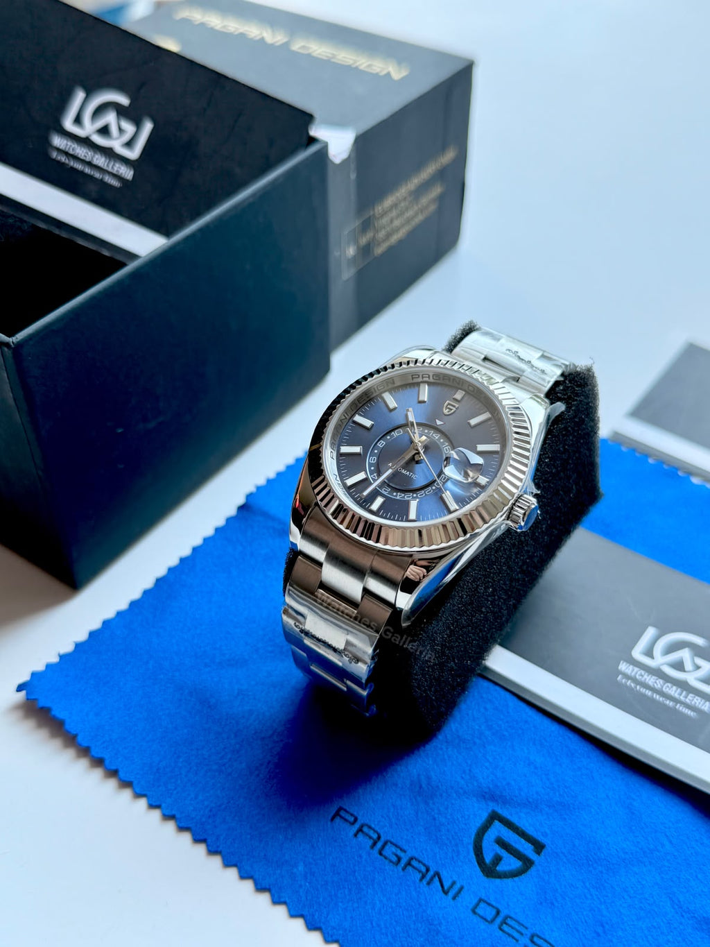 Pagani Design PD1888 Sky Dweller Oyster Blue Automatic GMT Watch for Men Sapphire Crystal Original Pagani Design Watch Pakistan