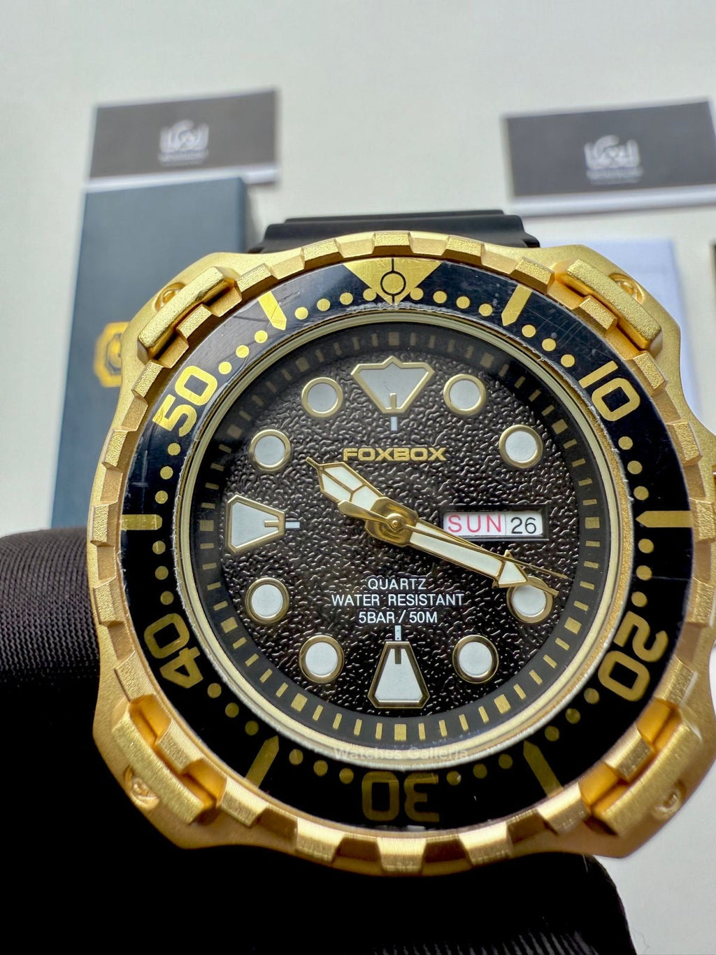Foxbox Military Style (Gold Black) FB0044 Watches Galleria