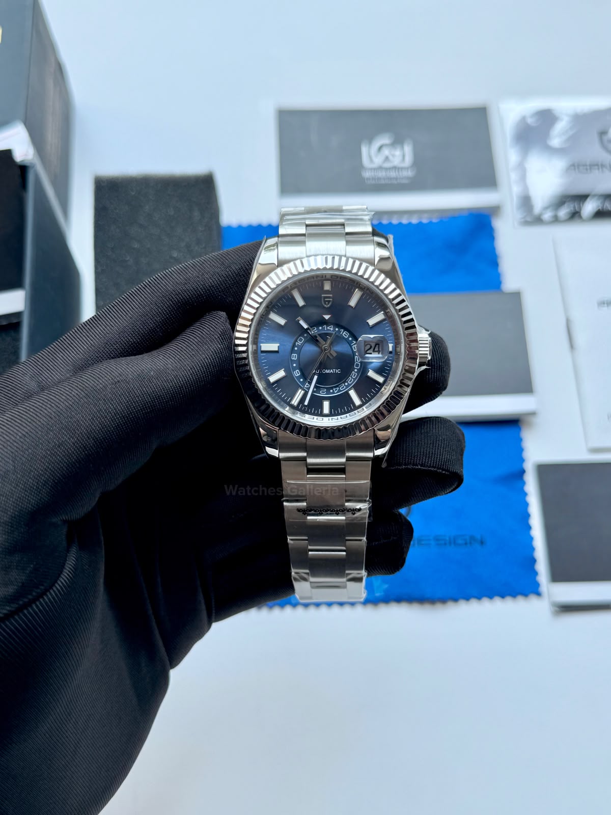 Pagani Design PD1888 Sky Dweller Oyster Blue Automatic GMT Watch for Men Sapphire Crystal Original Pagani Design Watch Pakistan