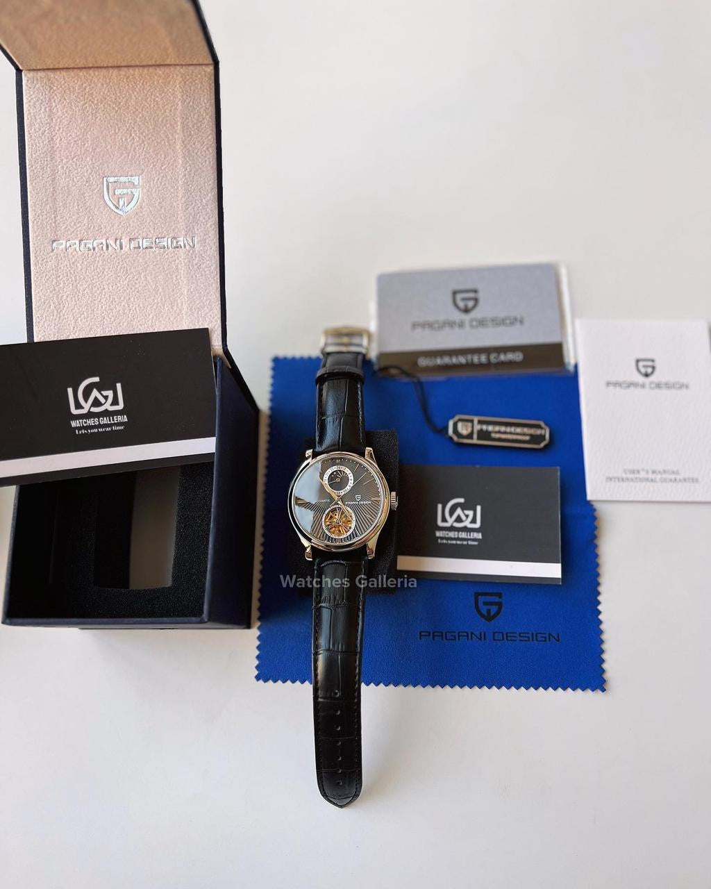 Pagani Design Cocktail Moonphase Tourbillon Automatic (Black) PD1656 "DISCONTINUED"